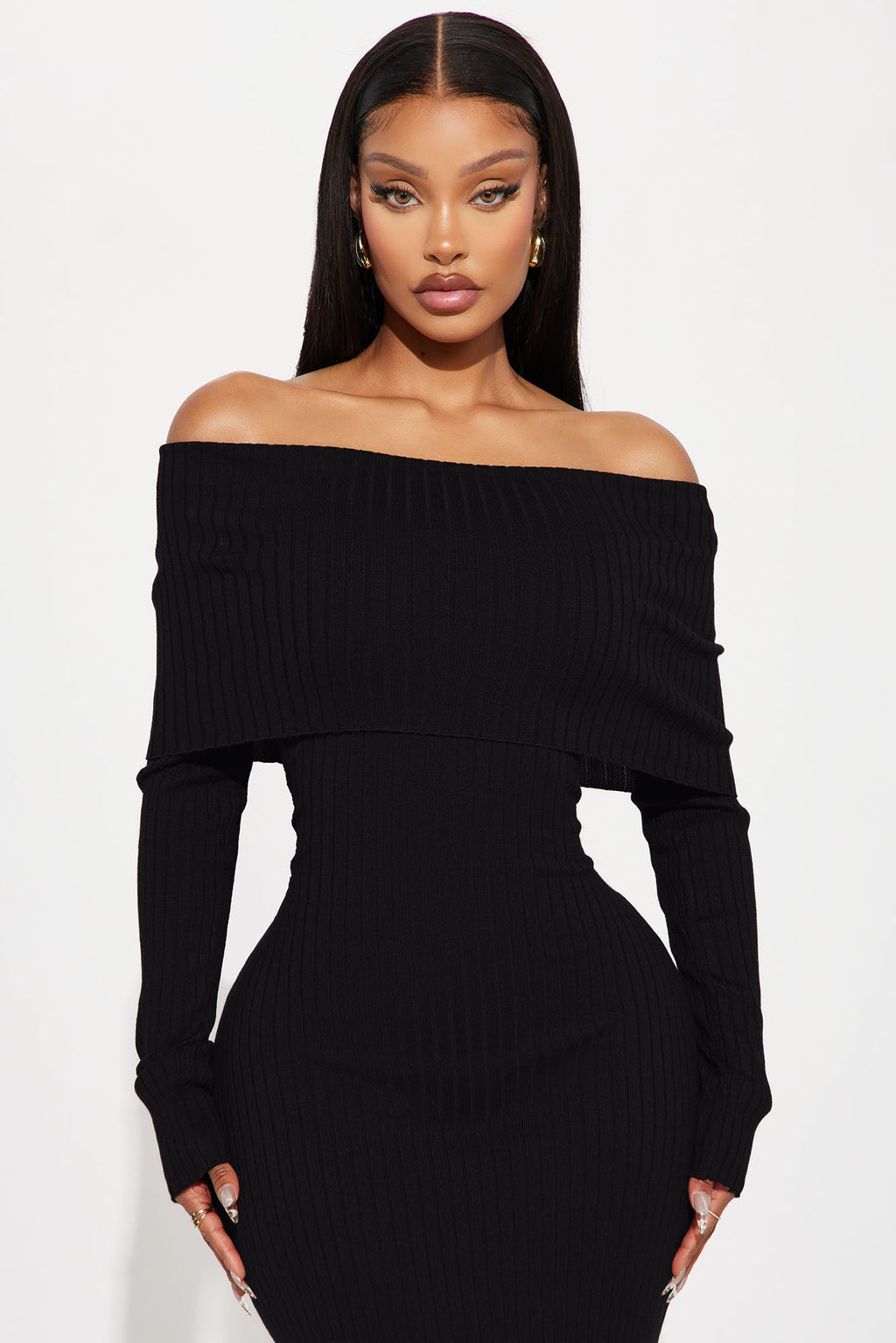 Marina Sweater Maxi Dress - Black
