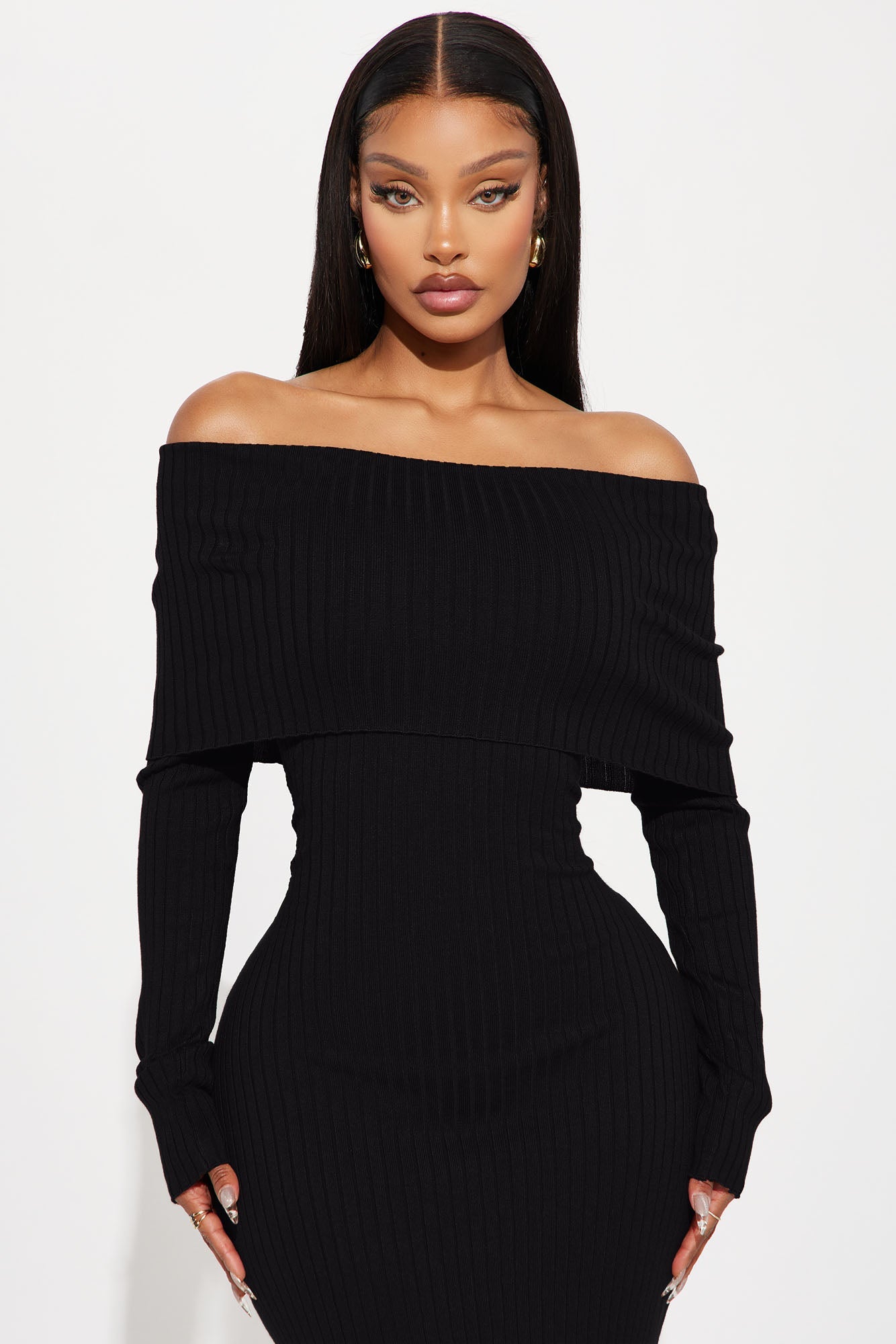 Marina Sweater Maxi Dress - Black
