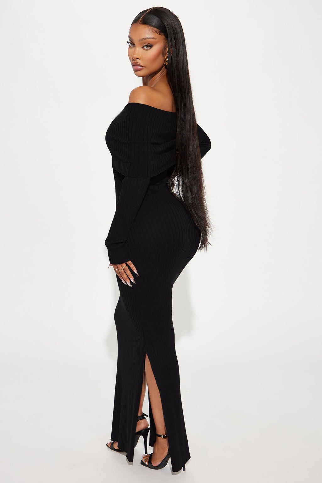 Marina Sweater Maxi Dress - Black