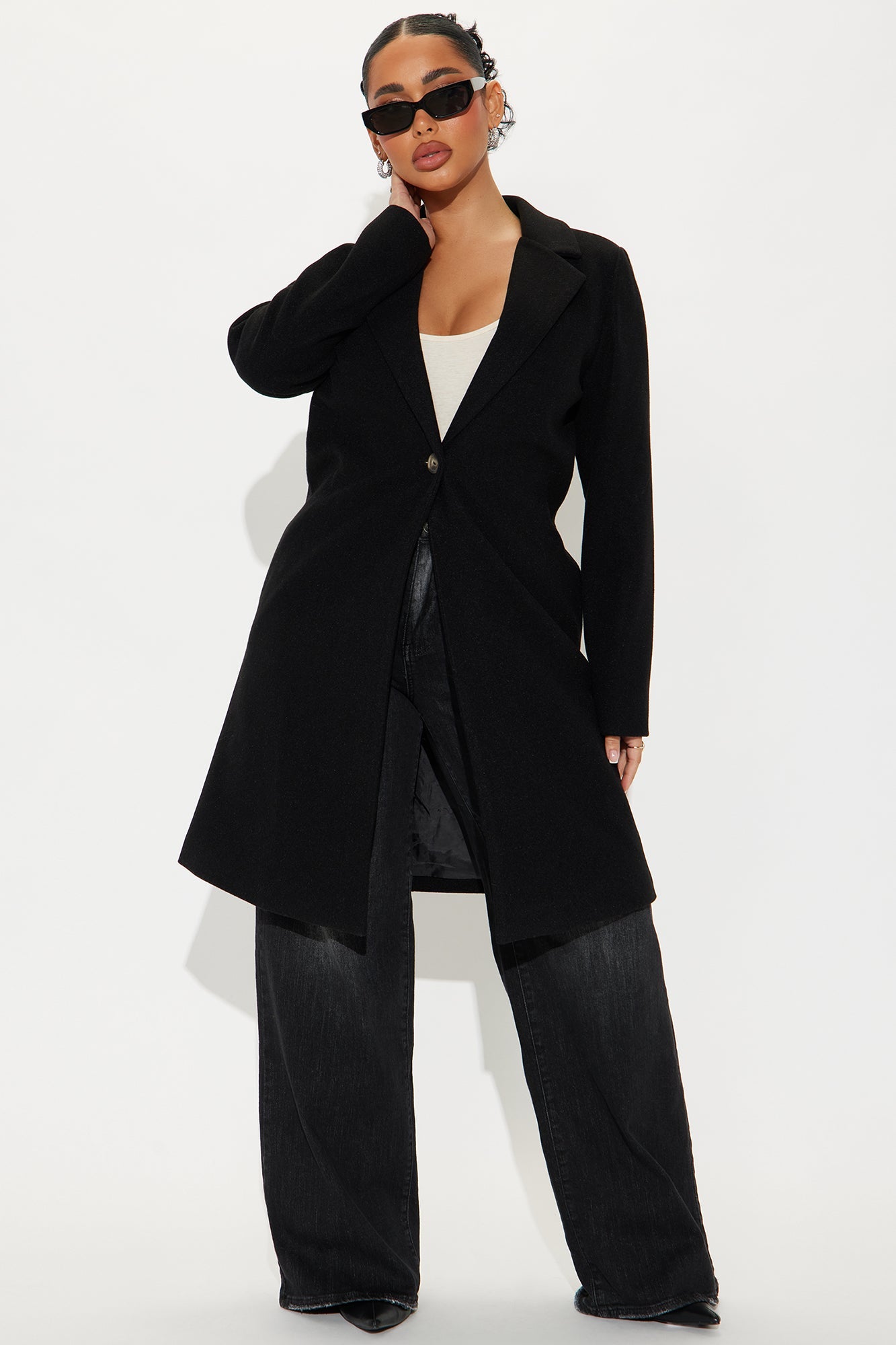 Natalie Wool Coat - Black