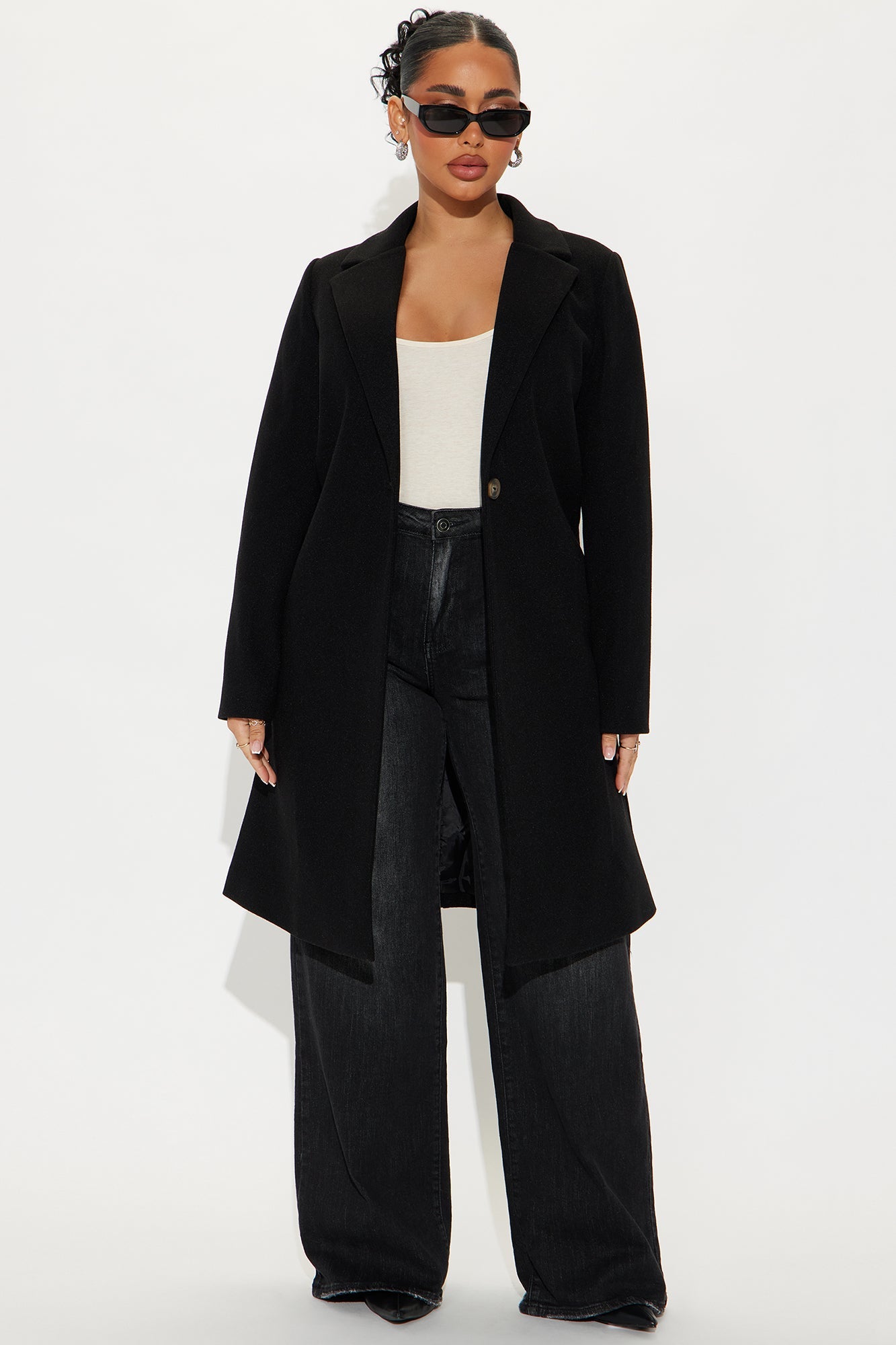 Natalie Wool Coat - Black