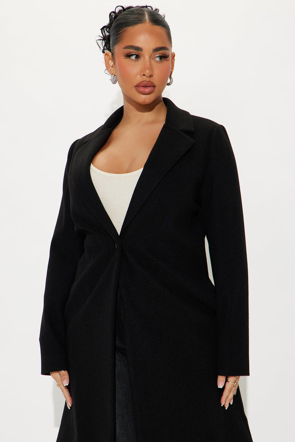 Natalie Wool Coat - Black