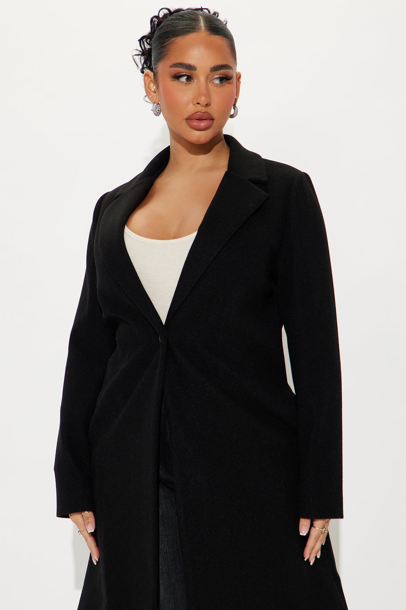 Natalie Wool Coat - Black
