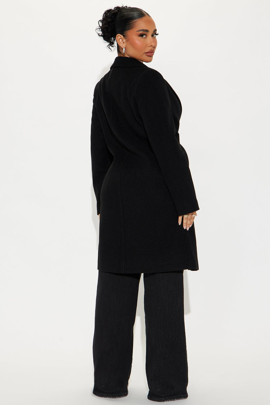 Natalie Wool Coat - Black