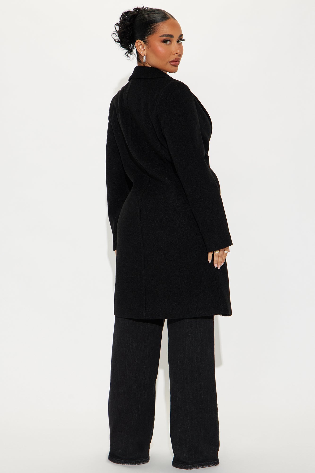 Natalie Wool Coat - Black
