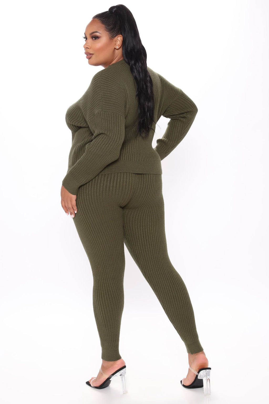 Cozy Nights Pant Set - Olive