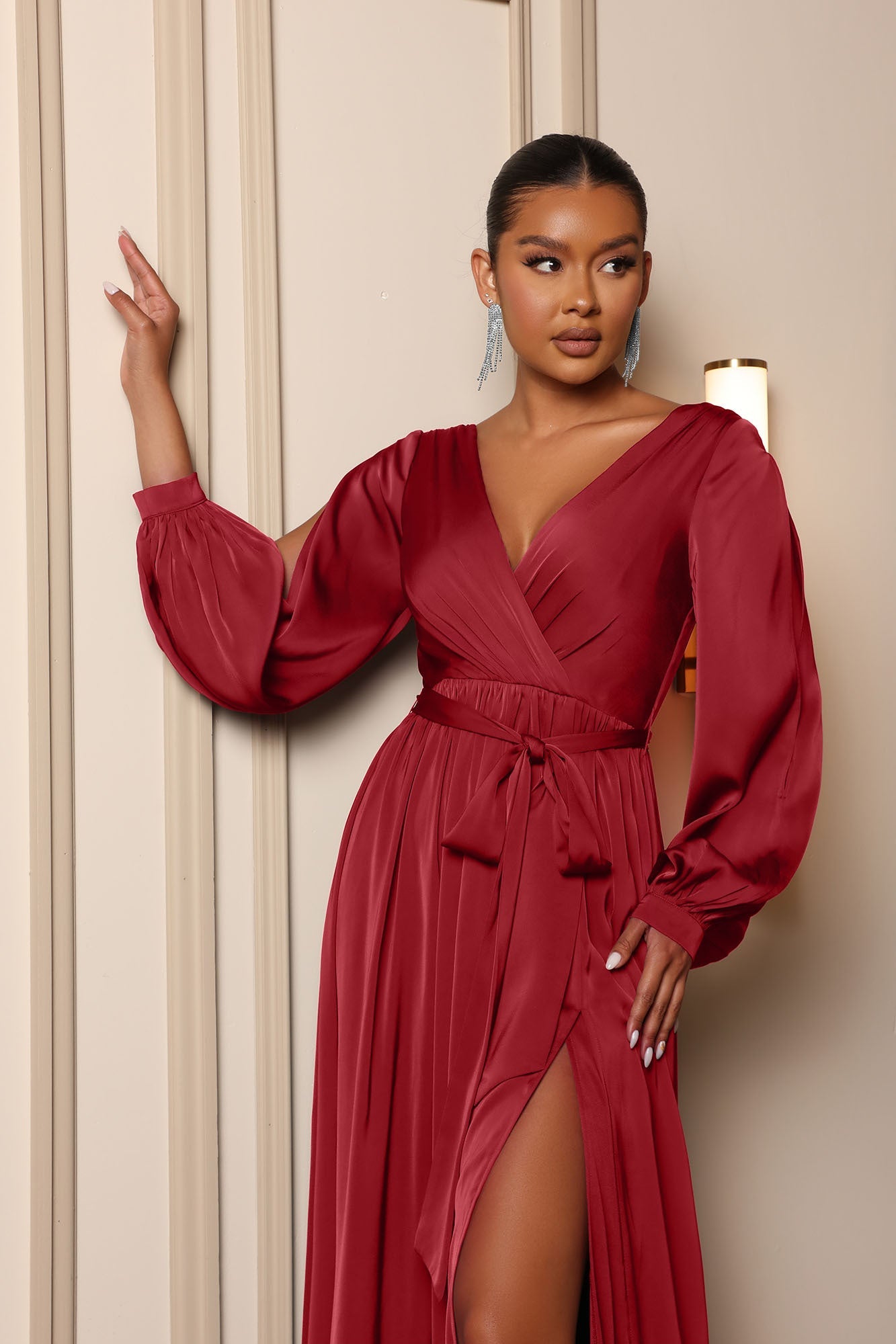 Belle Maxi Dress - Wine