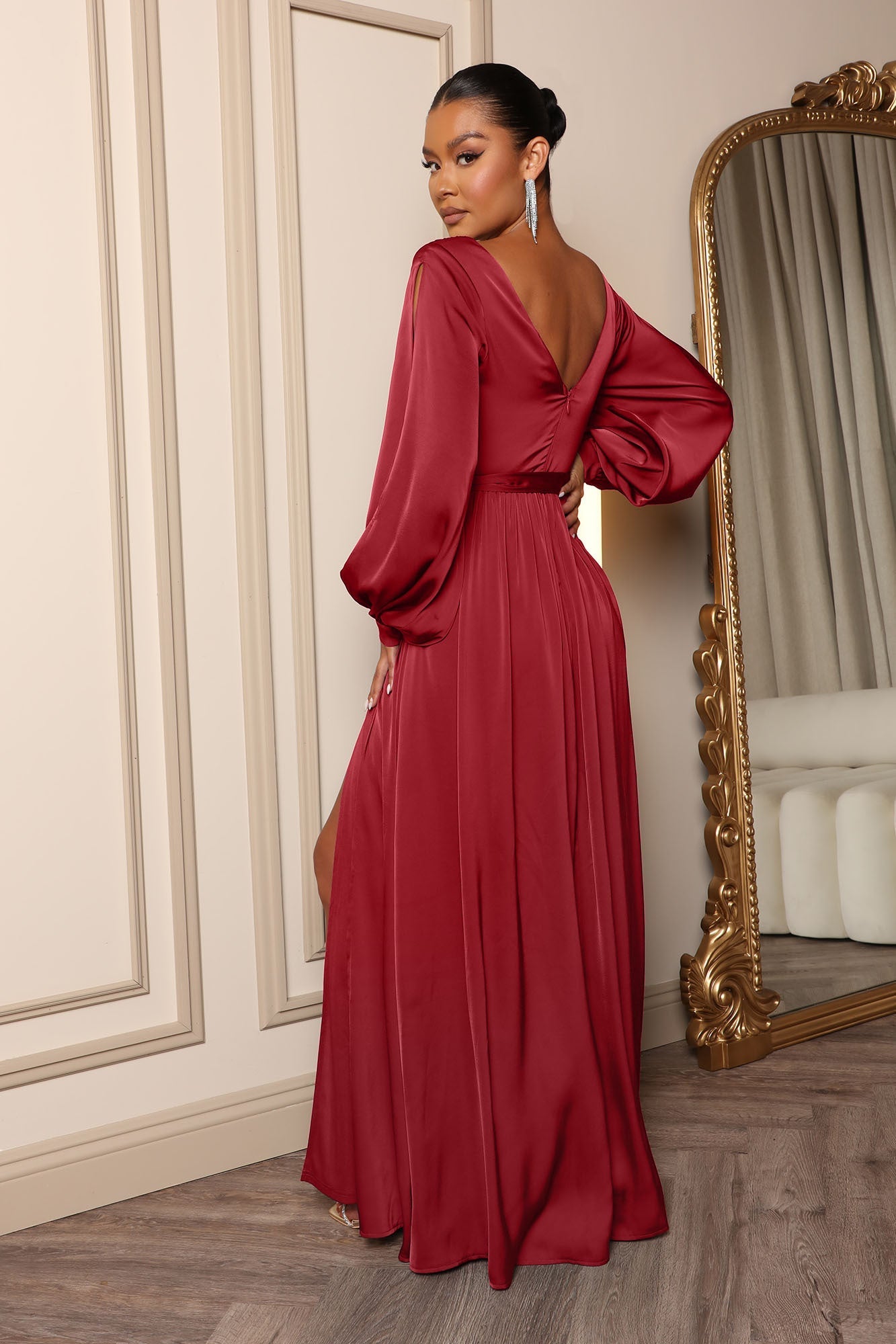 Belle Maxi Dress - Wine