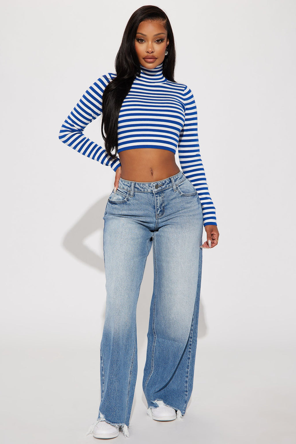 Henrietta Turtleneck Sweater - Navy/combo