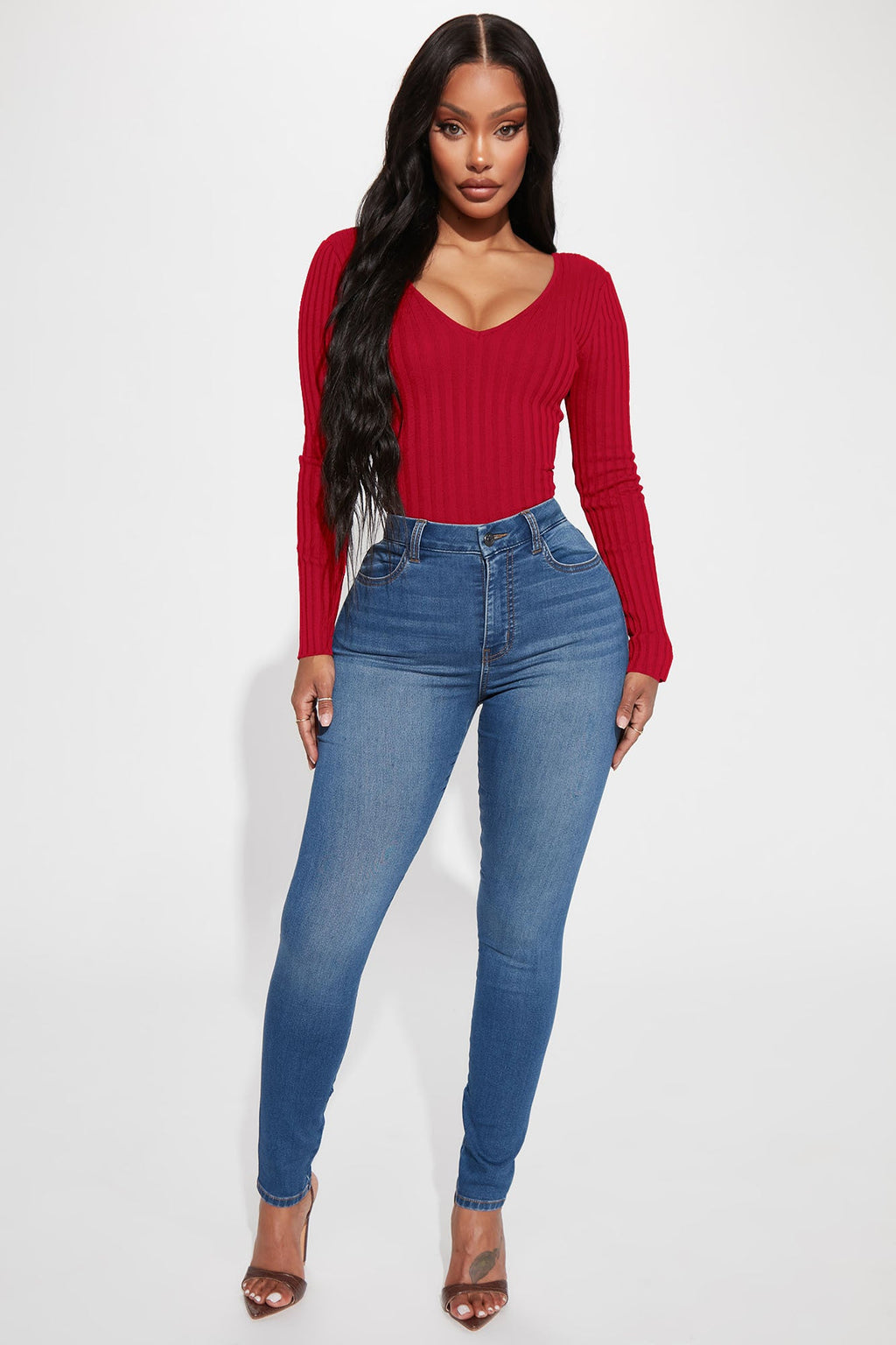 Kallan Knit Sweater - Red