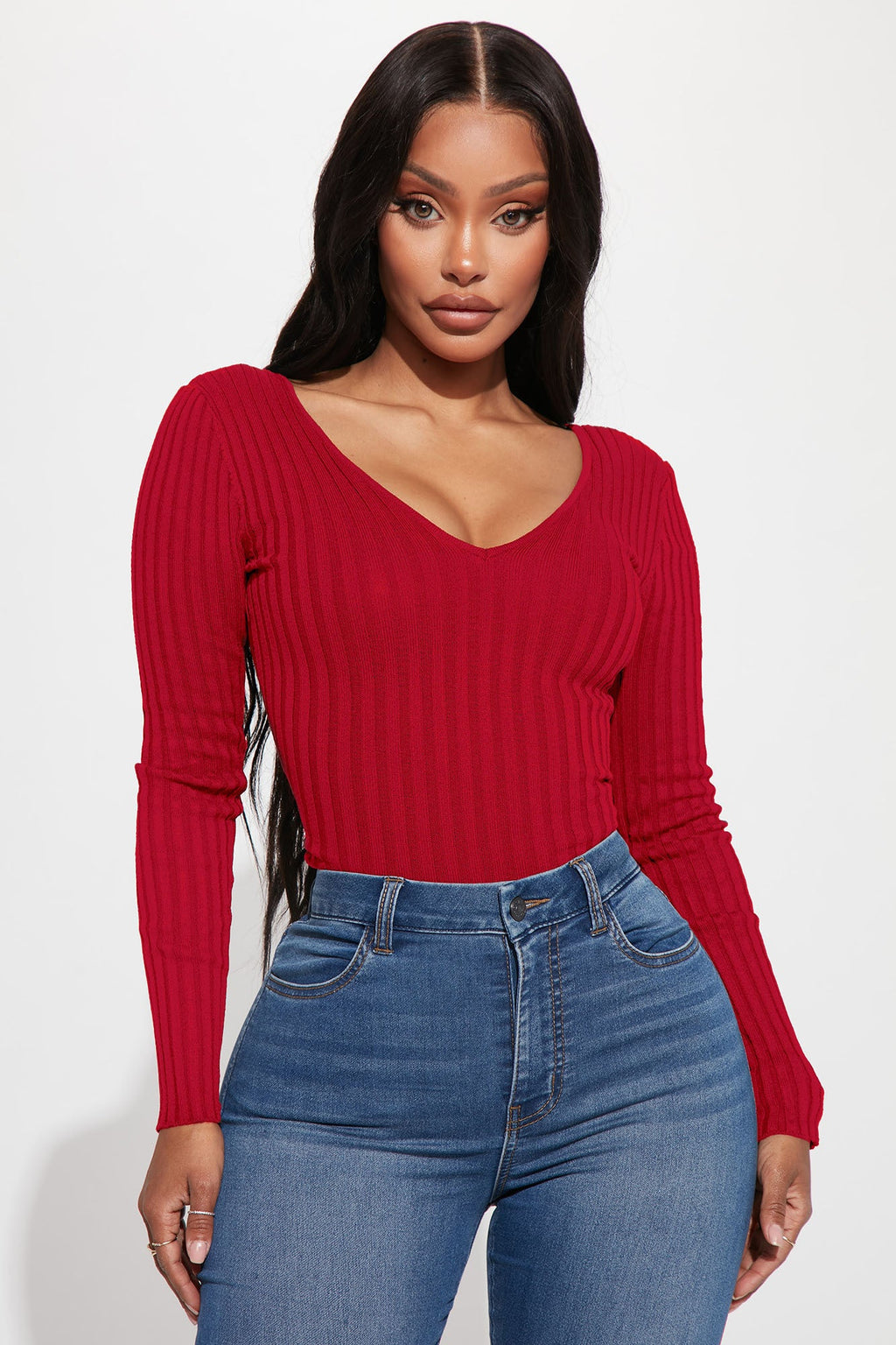 Kallan Knit Sweater - Red