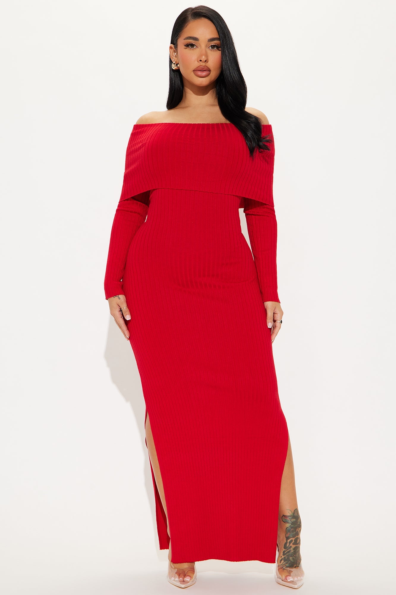 Marina Sweater Maxi Dress - Wine