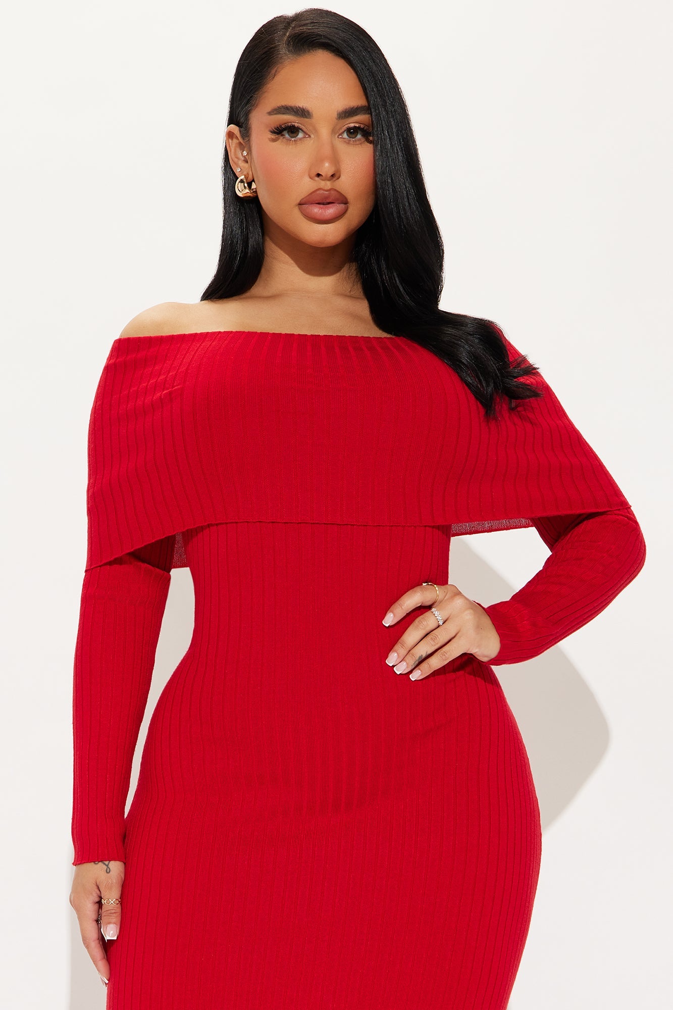 Marina Sweater Maxi Dress - Wine