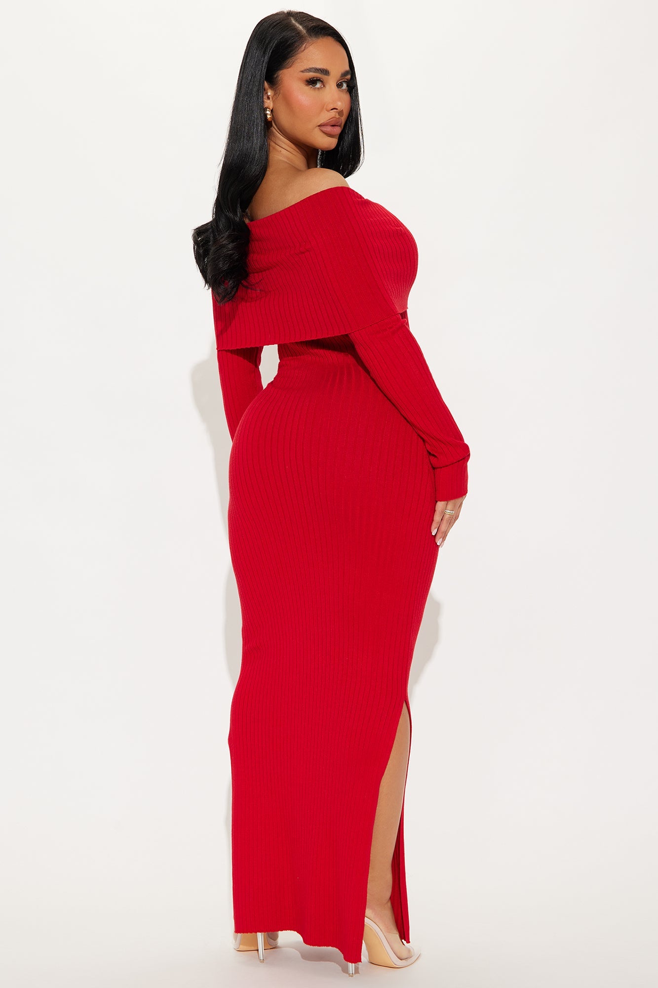 Marina Sweater Maxi Dress - Wine