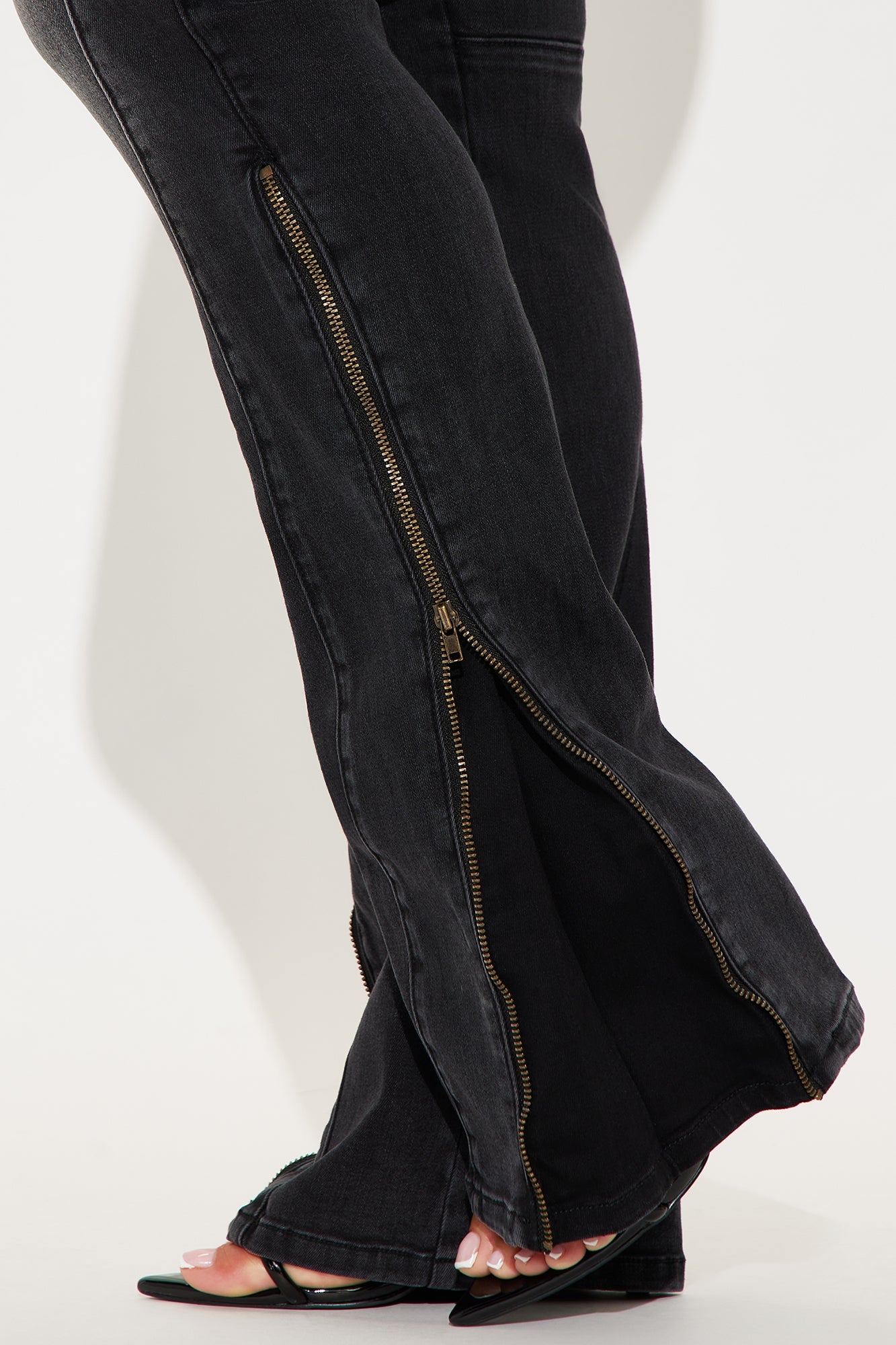 Certified Ten Crossover Moto Bootcut Jeans - Black Wash