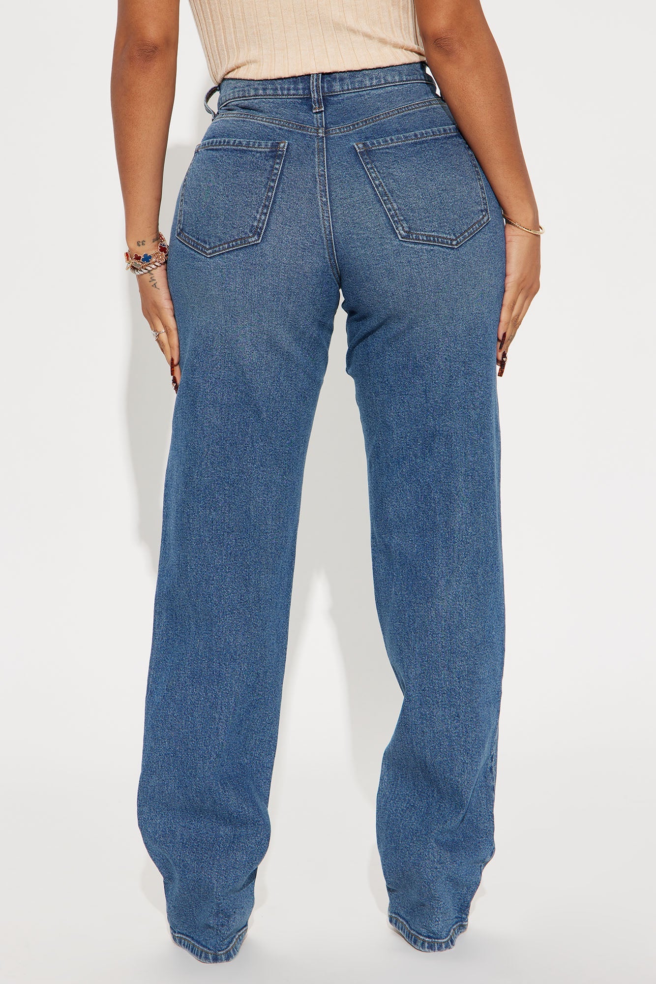 Tall Night Out In Paris Straight Leg Jeans - Medium Blue Wash