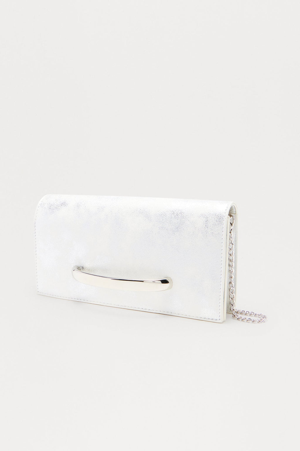 Bright Always Metallic Clutch - Silver