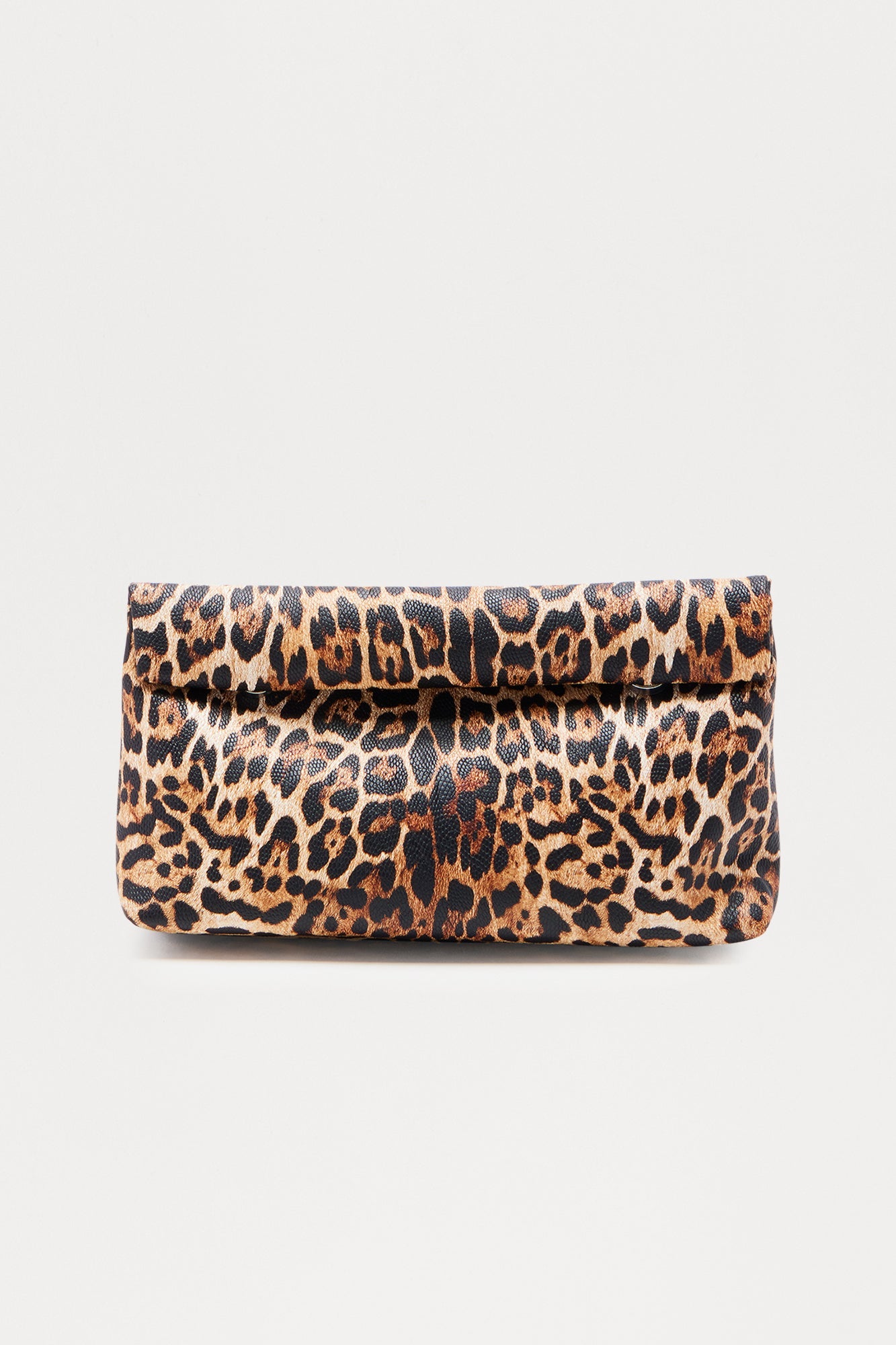Wild Thoughts Faux Leather Leopard Clutch - Brown/combo