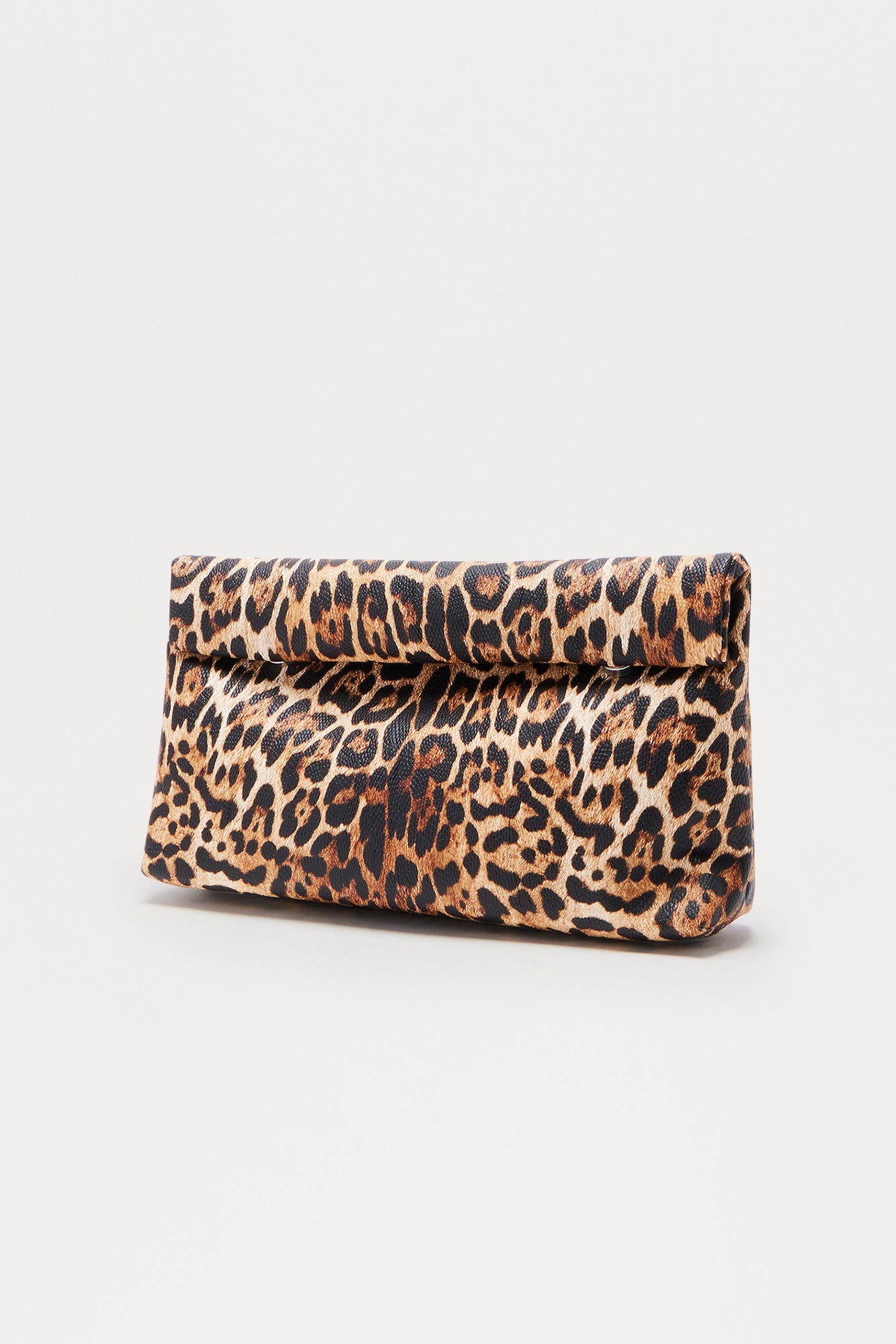 Wild Thoughts Faux Leather Leopard Clutch - Brown/combo