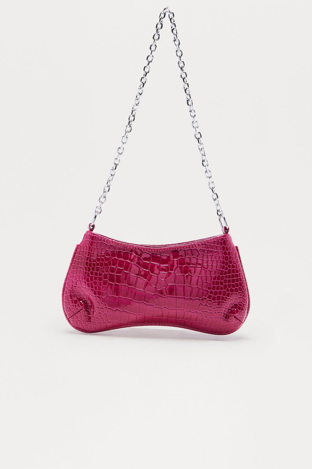 Reptile Runway Embossed Croc Handbag - Plum