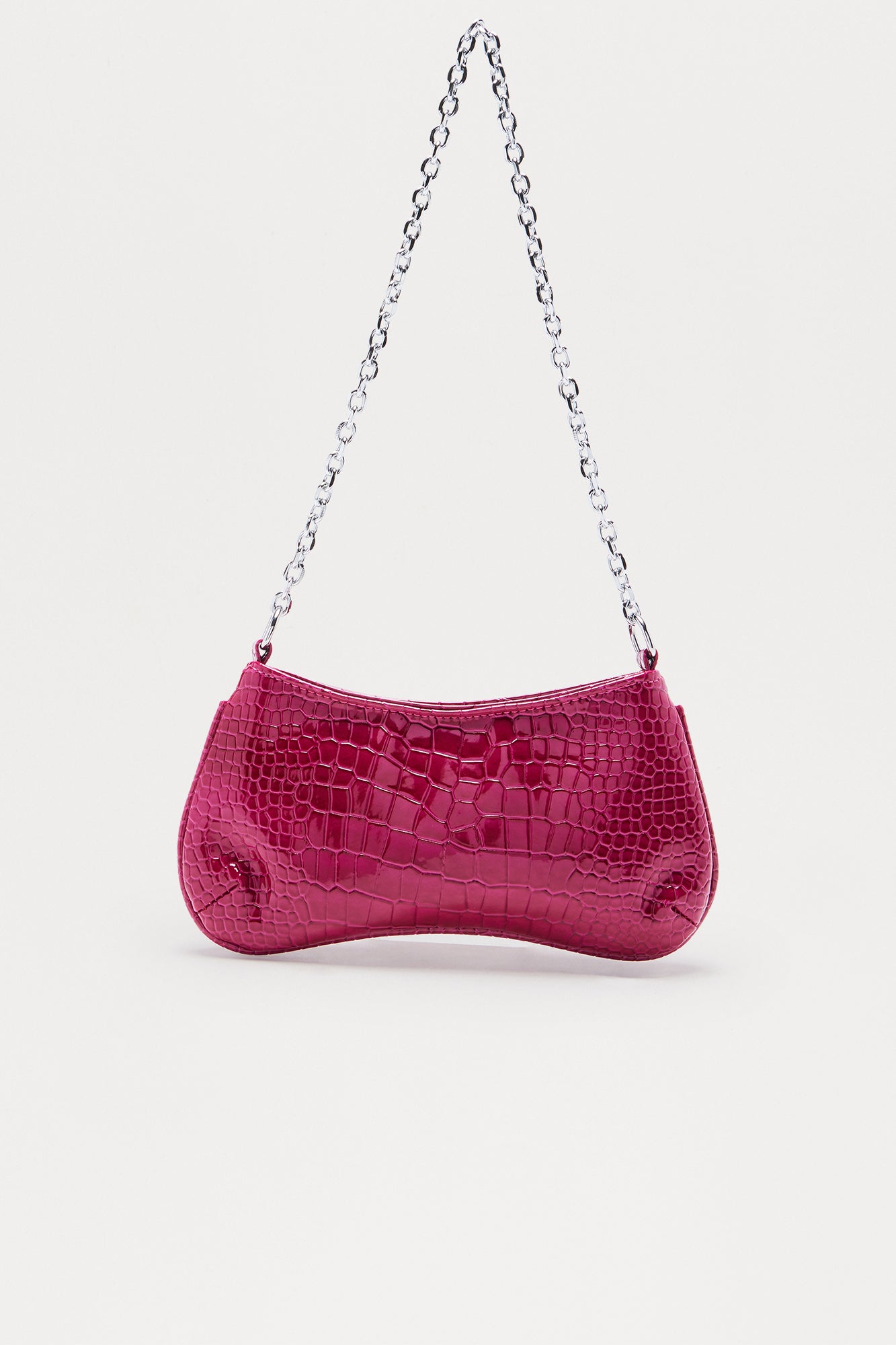 Reptile Runway Embossed Croc Handbag - Plum