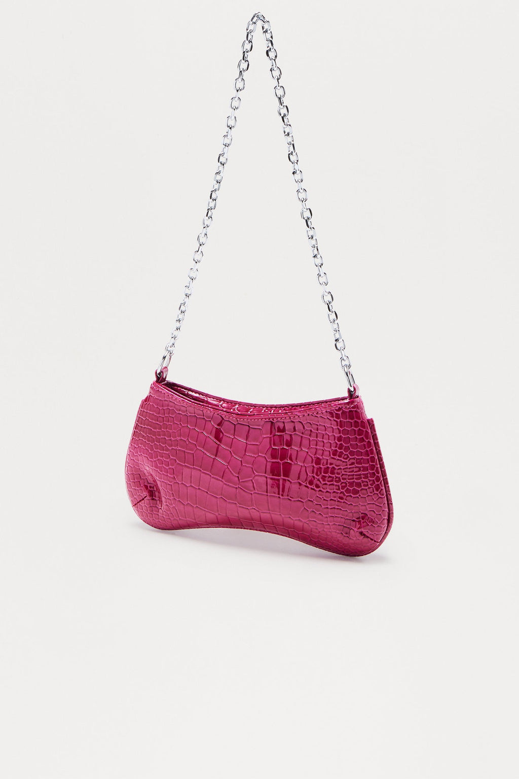Reptile Runway Embossed Croc Handbag - Plum