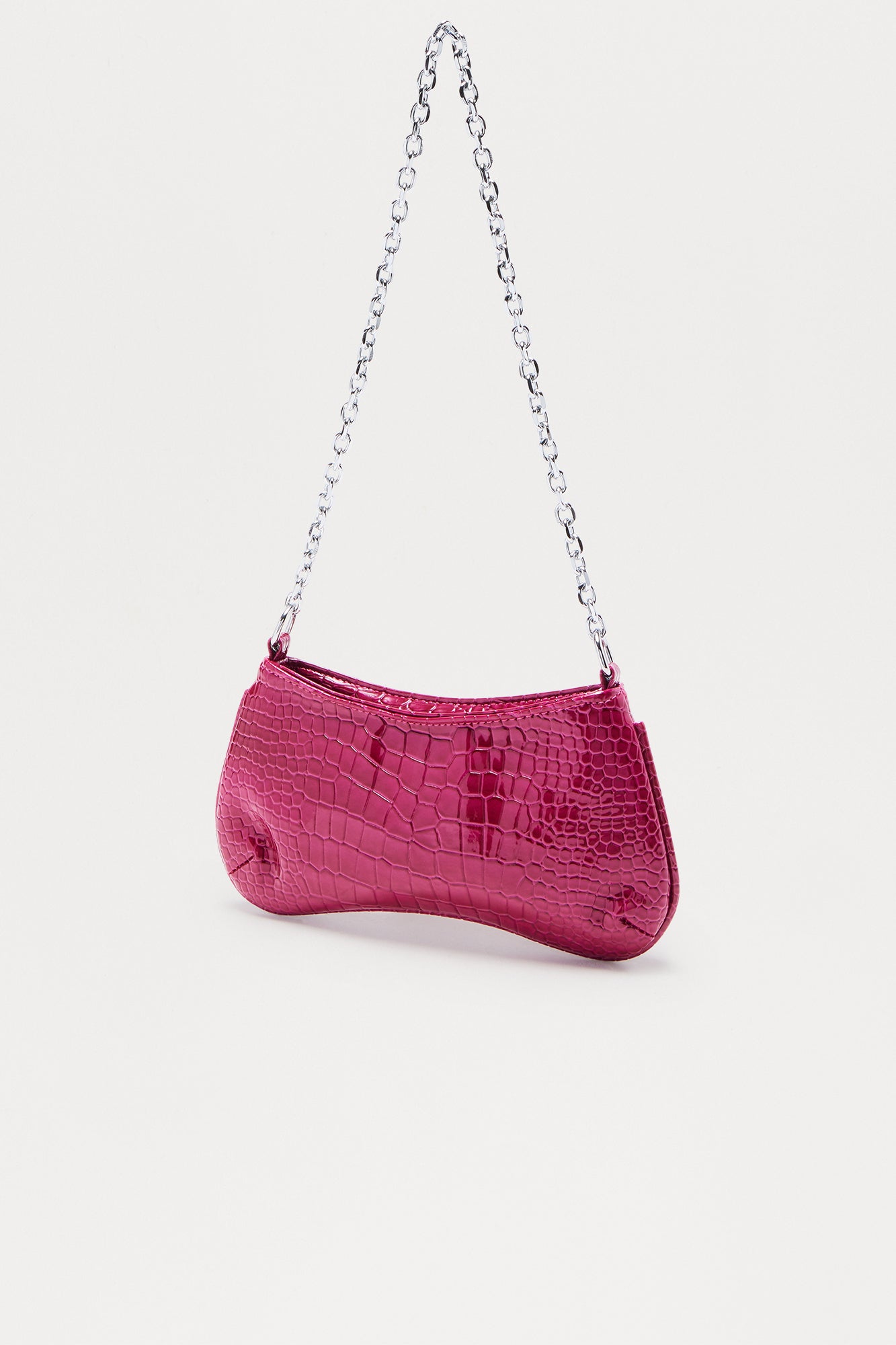 Reptile Runway Embossed Croc Handbag - Plum