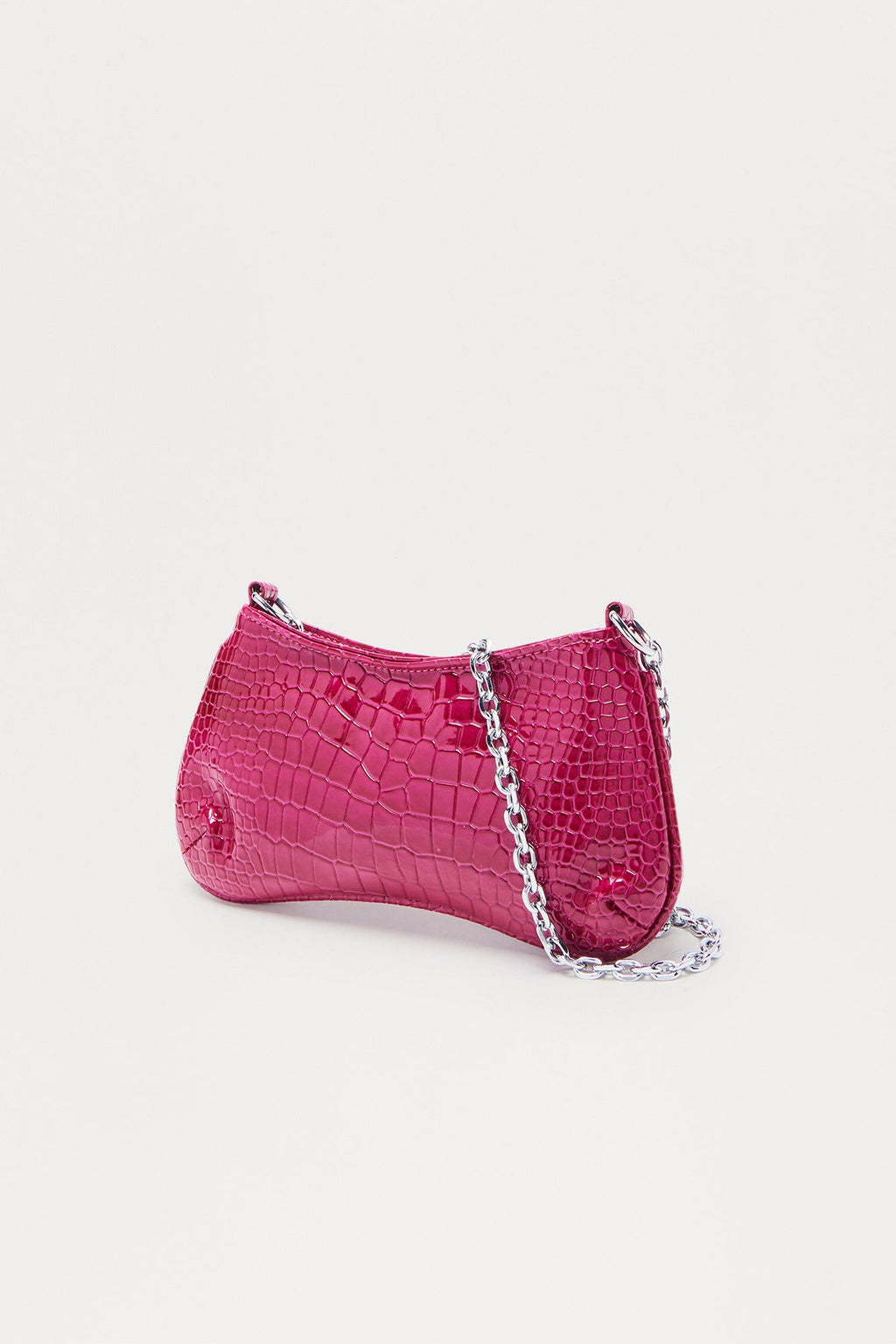 Reptile Runway Embossed Croc Handbag - Plum
