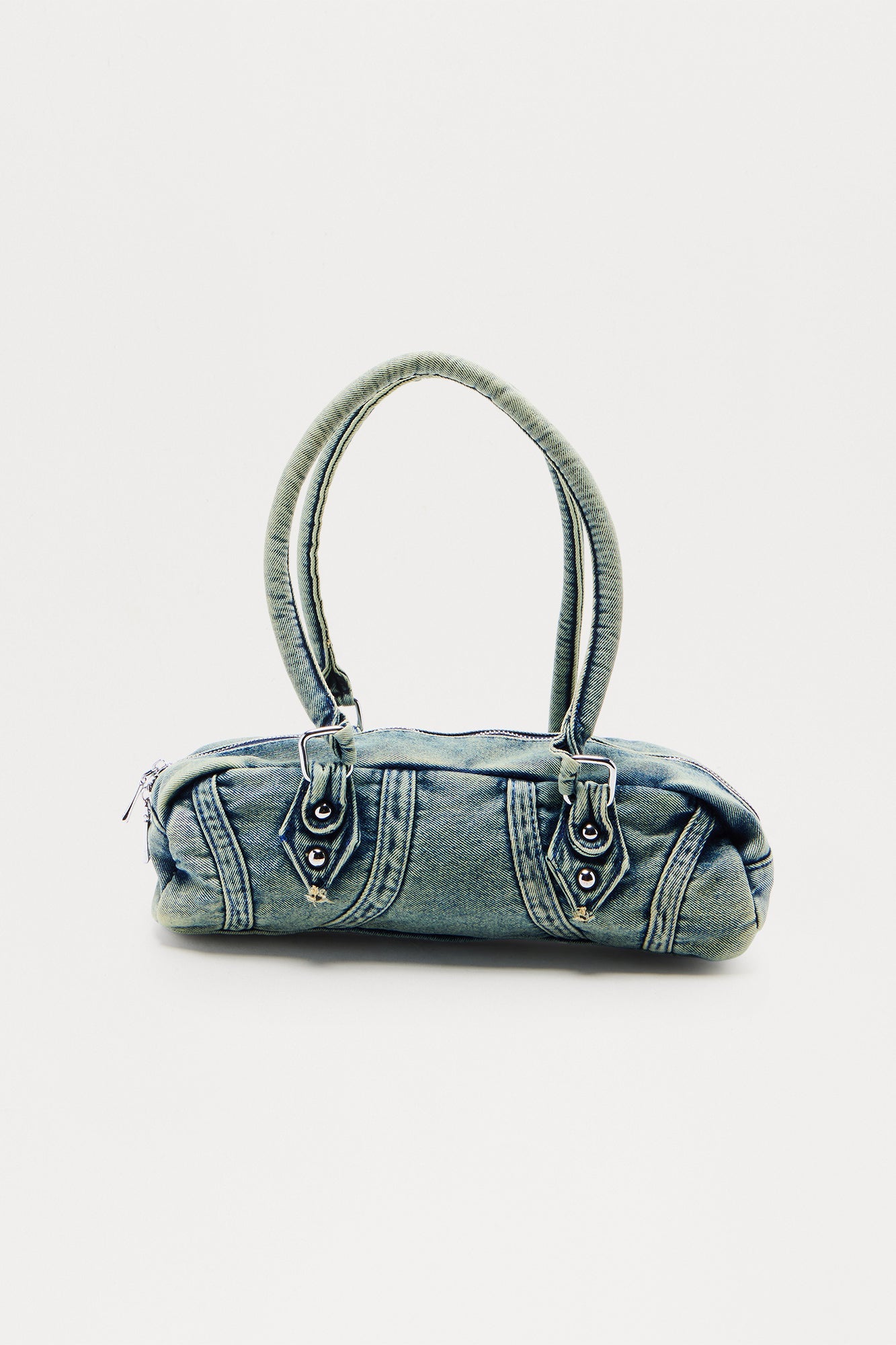 Sidewalk Strut Denim Shoulder Handbag - Denim