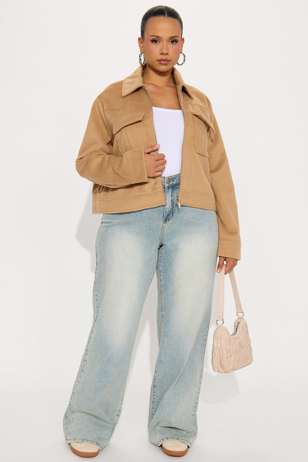 Frankie Wool Trucker Jacket - Camel