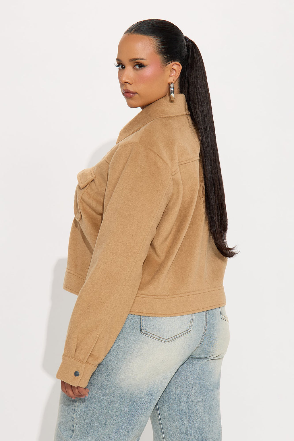 Frankie Wool Trucker Jacket - Camel