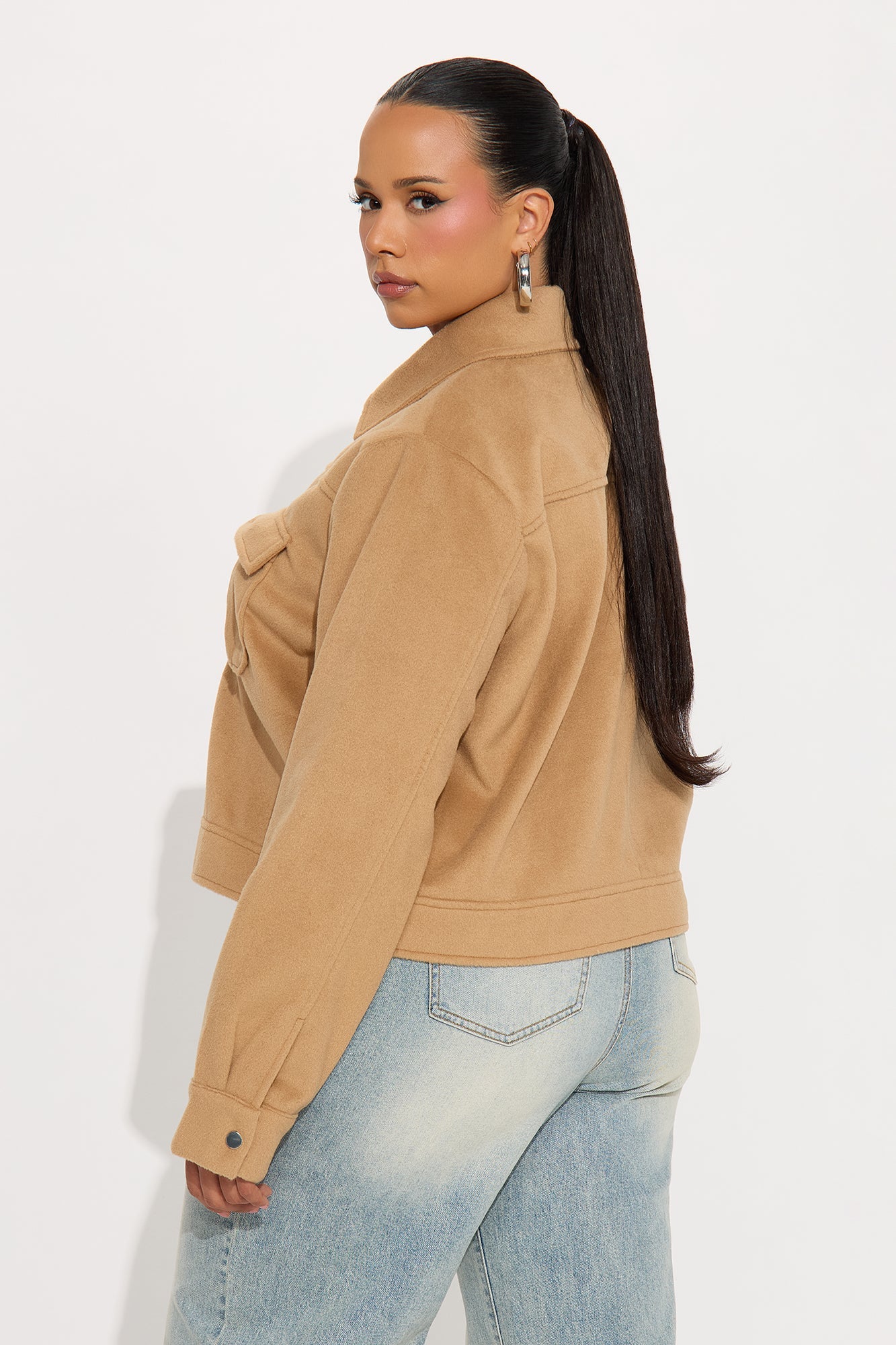 Frankie Wool Trucker Jacket - Camel