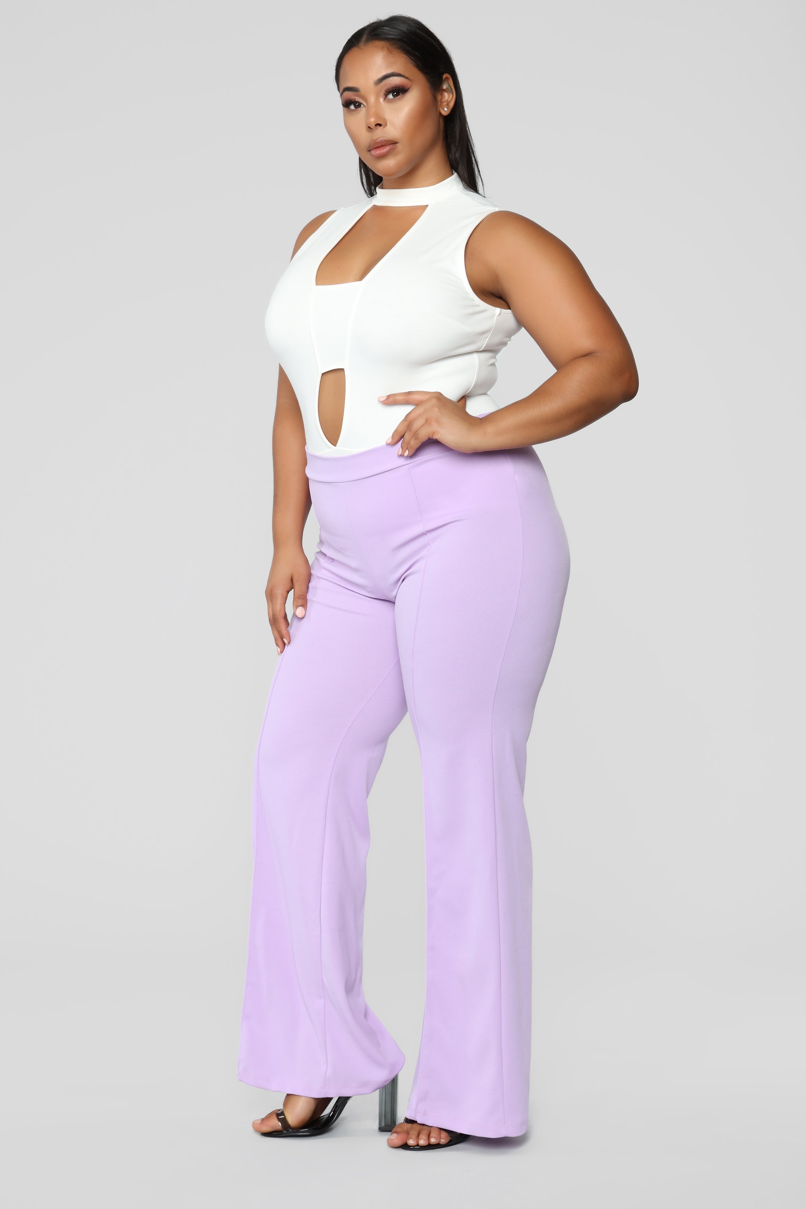 Victoria High Waisted Dress Pants - Lavender