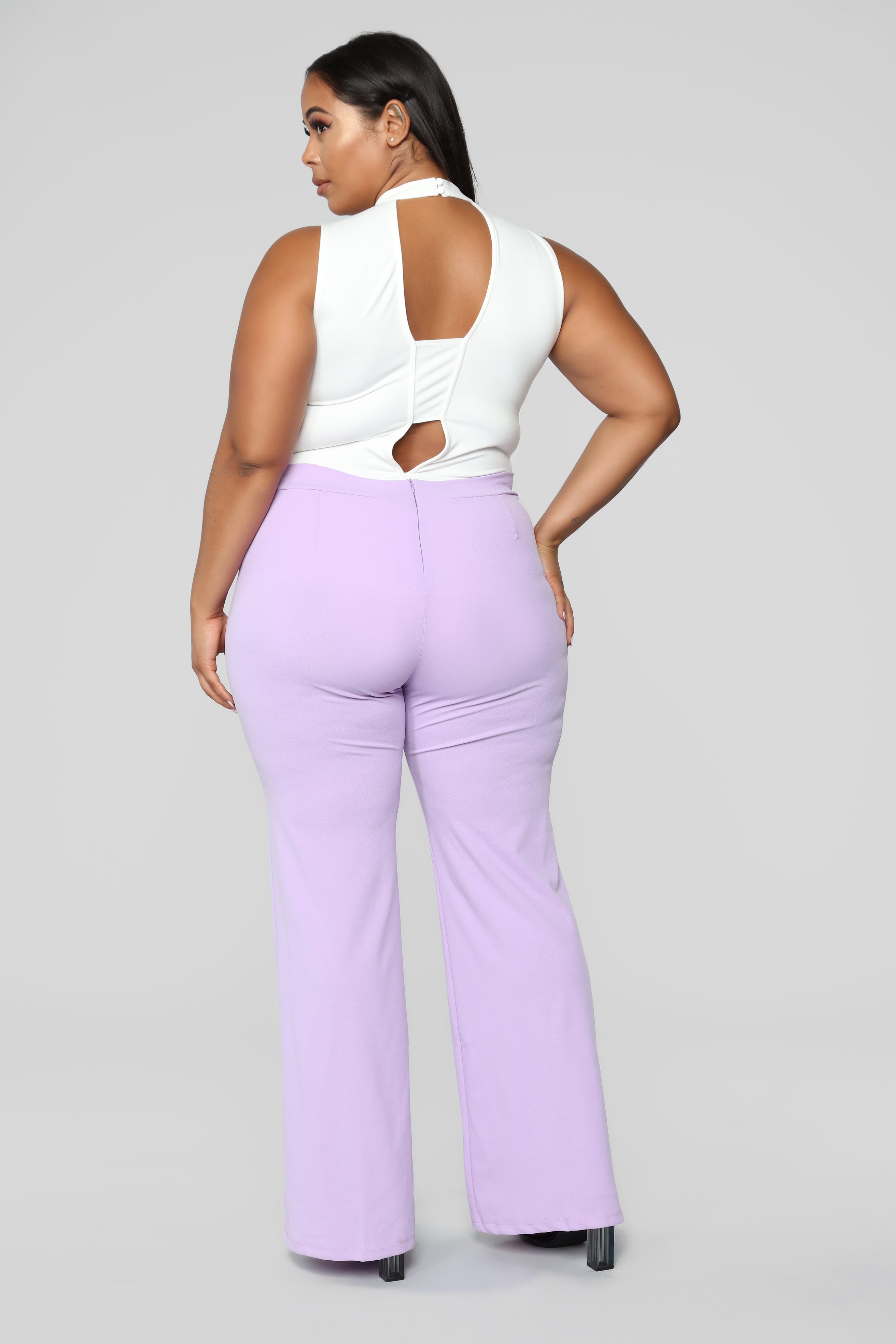 Victoria High Waisted Dress Pants - Lavender