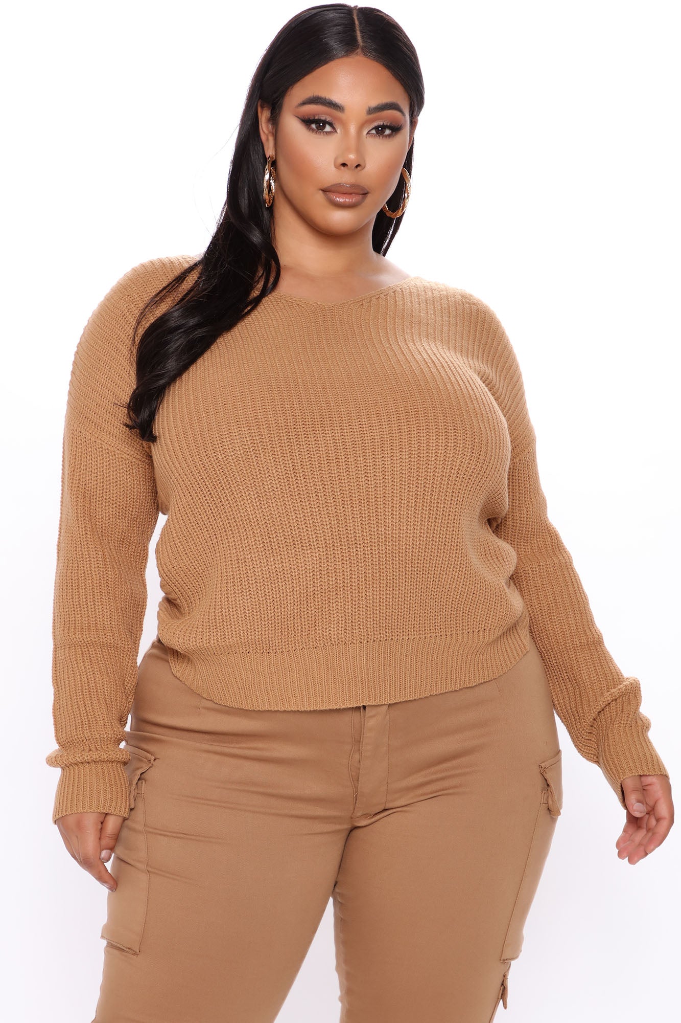 Falls Favorite Girl Sweater II - Camel