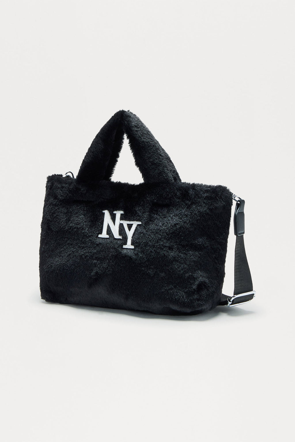 NY Muse Faux Fur Tote - Black