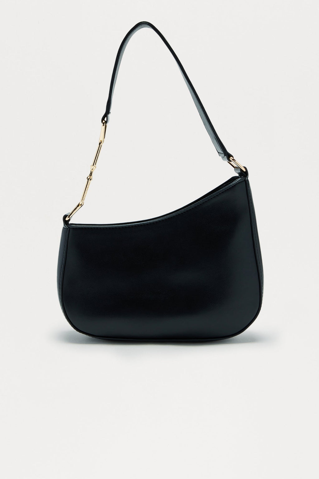 Down For Anything Faux Leather Shoulder Handbag - Black