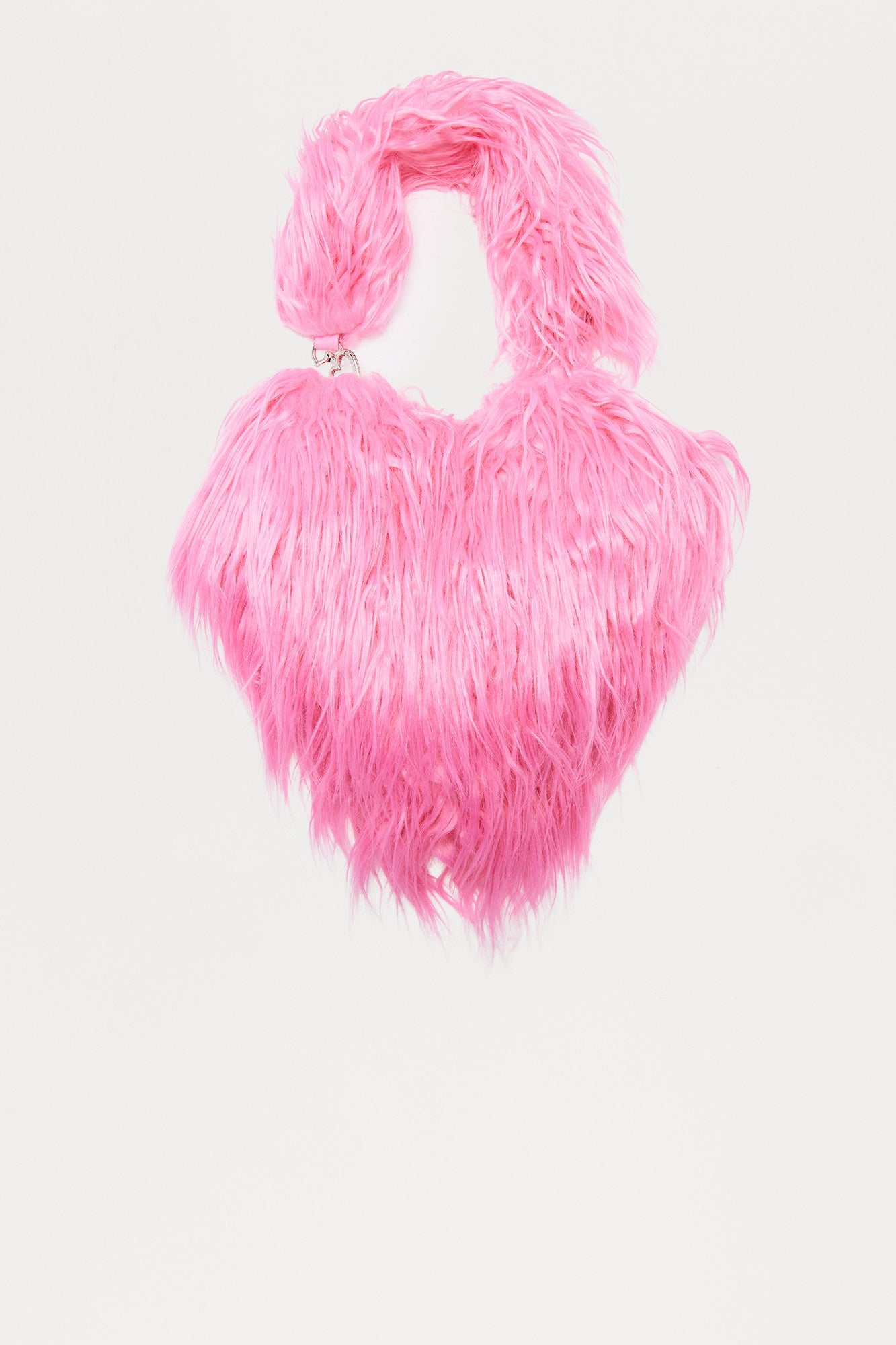 Love And Fluff Faux Fur Shoulder Handbag - Pink