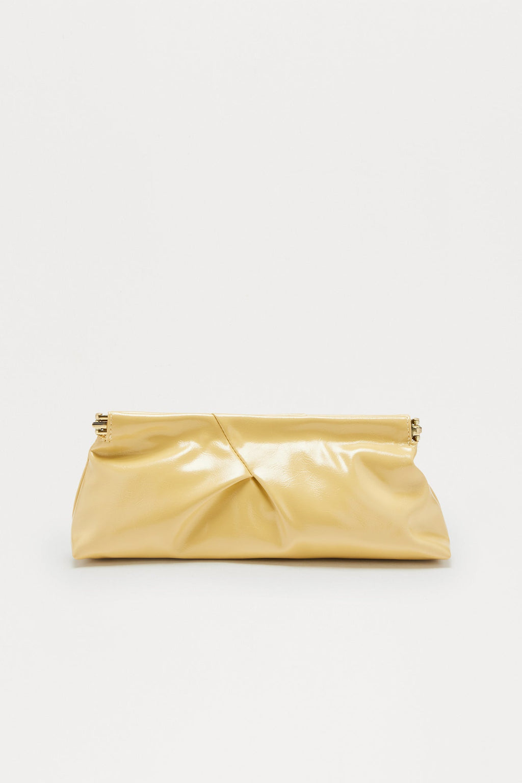 Easy Grab Faux Leather Clutch - Tan