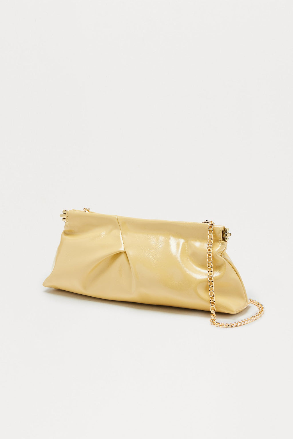 Easy Grab Faux Leather Clutch - Tan