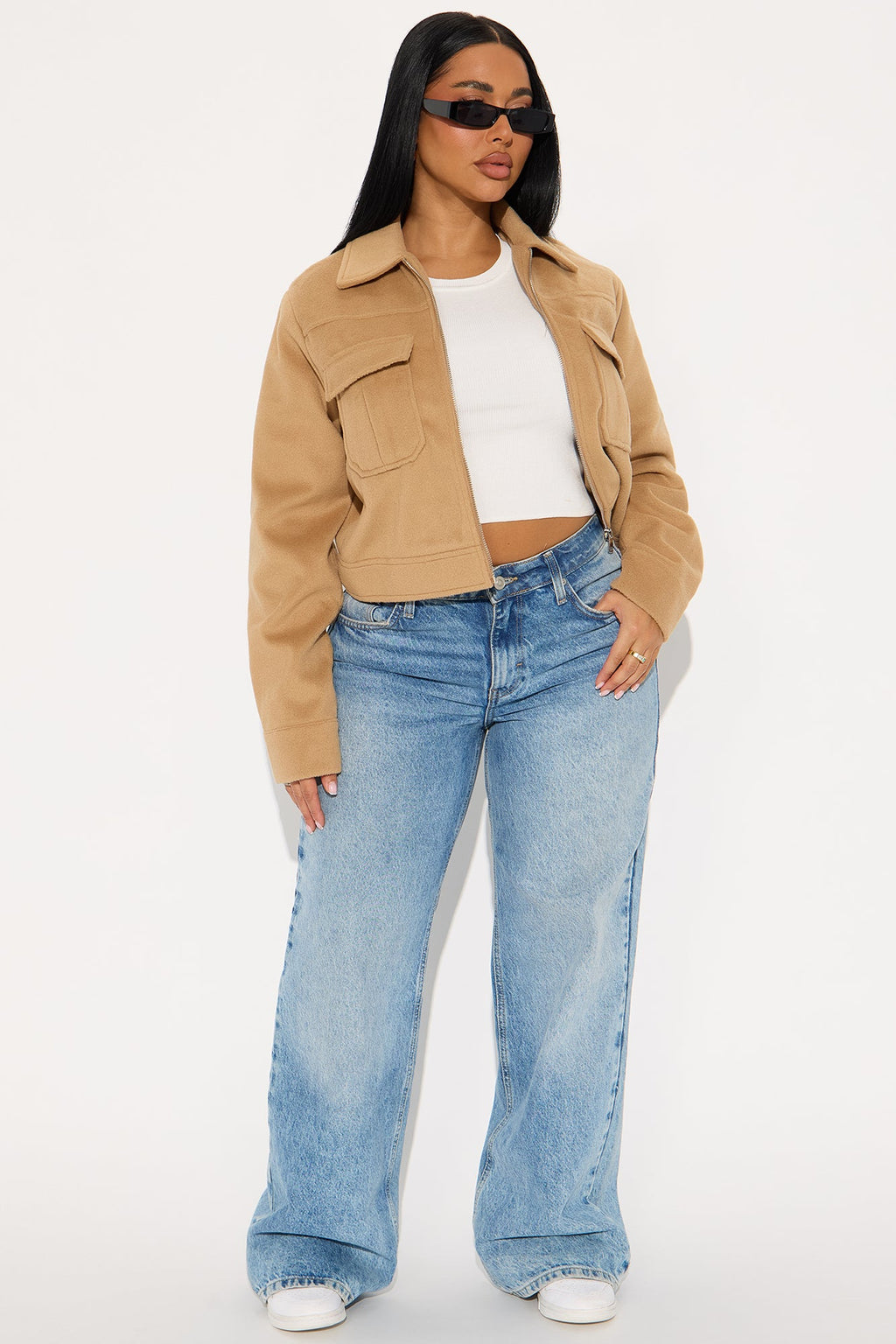 Frankie Wool Trucker Jacket - Camel