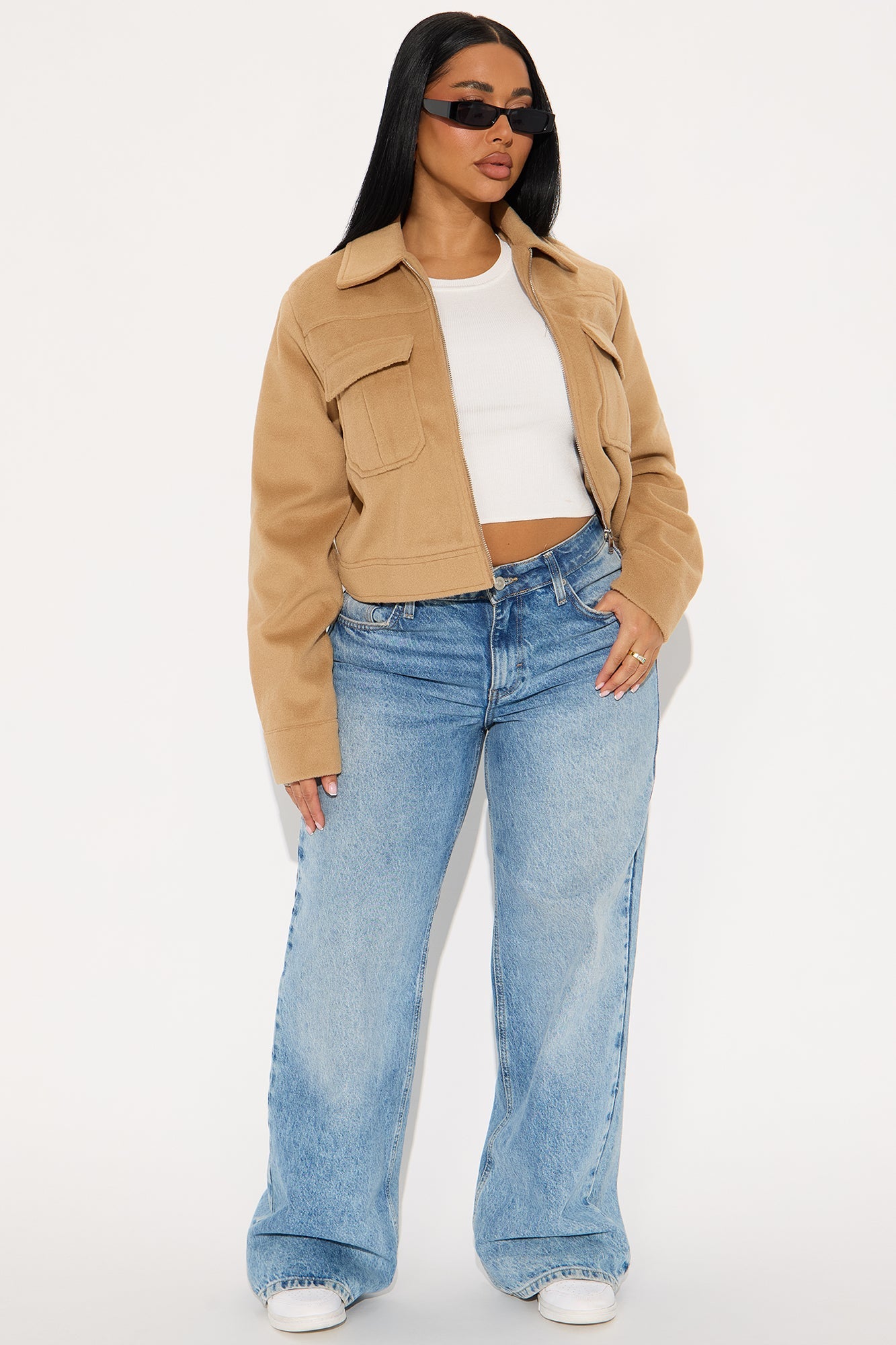 Frankie Wool Trucker Jacket - Camel