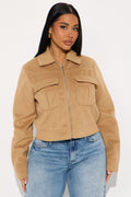 Frankie Wool Trucker Jacket - Camel