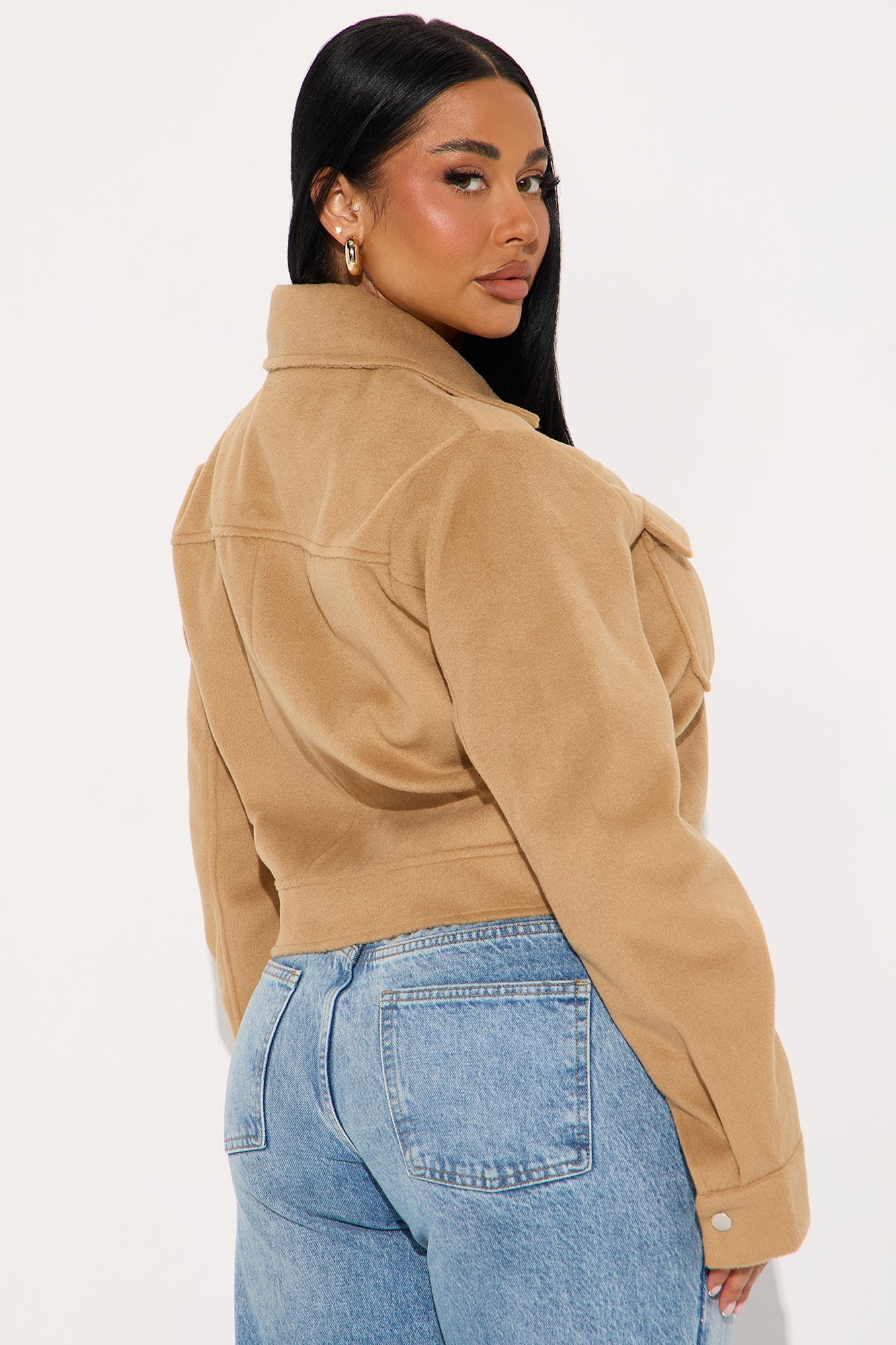 Frankie Wool Trucker Jacket - Camel