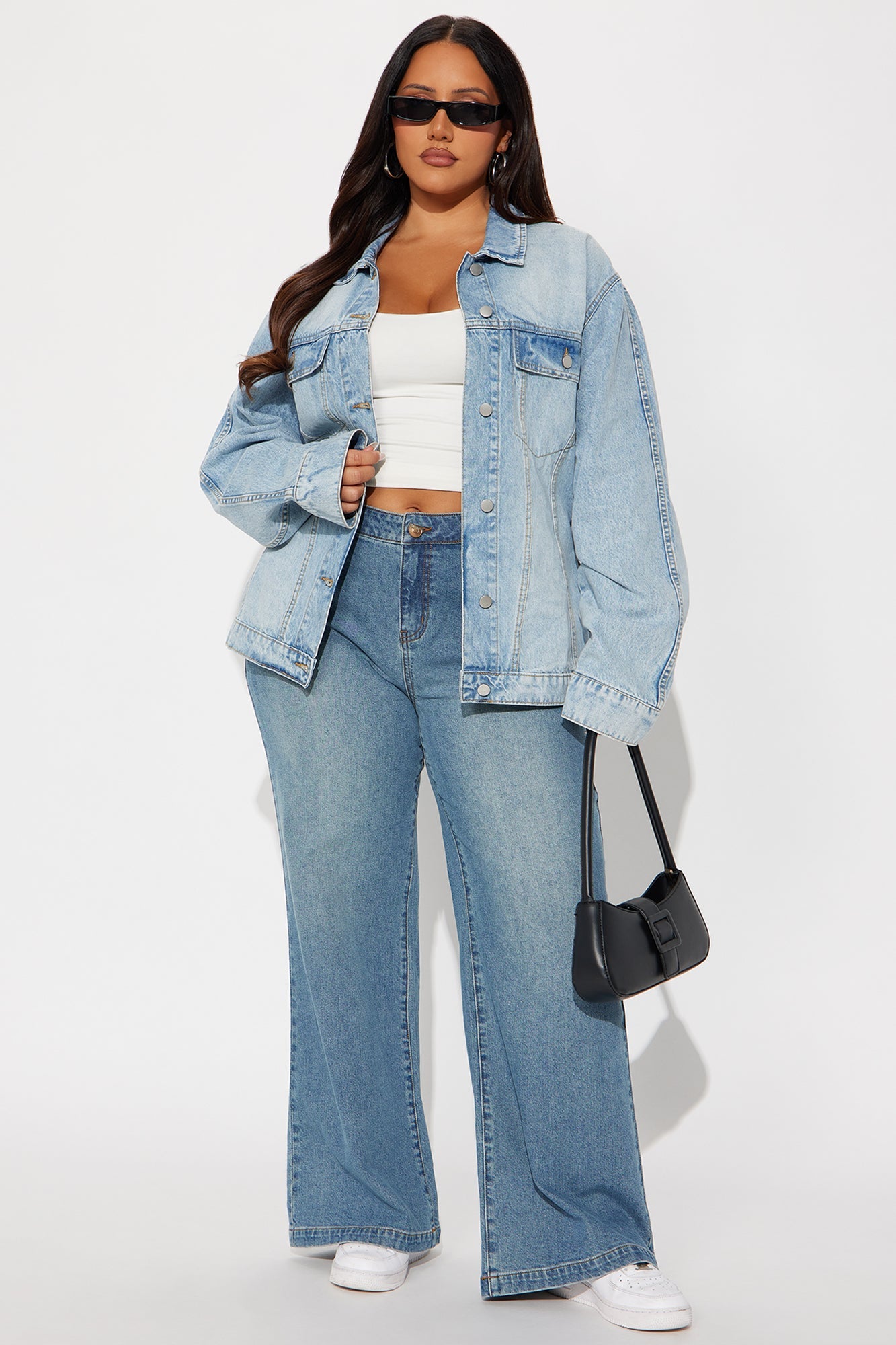 Selene Belted Hourglass Denim Jacket - Light Wash