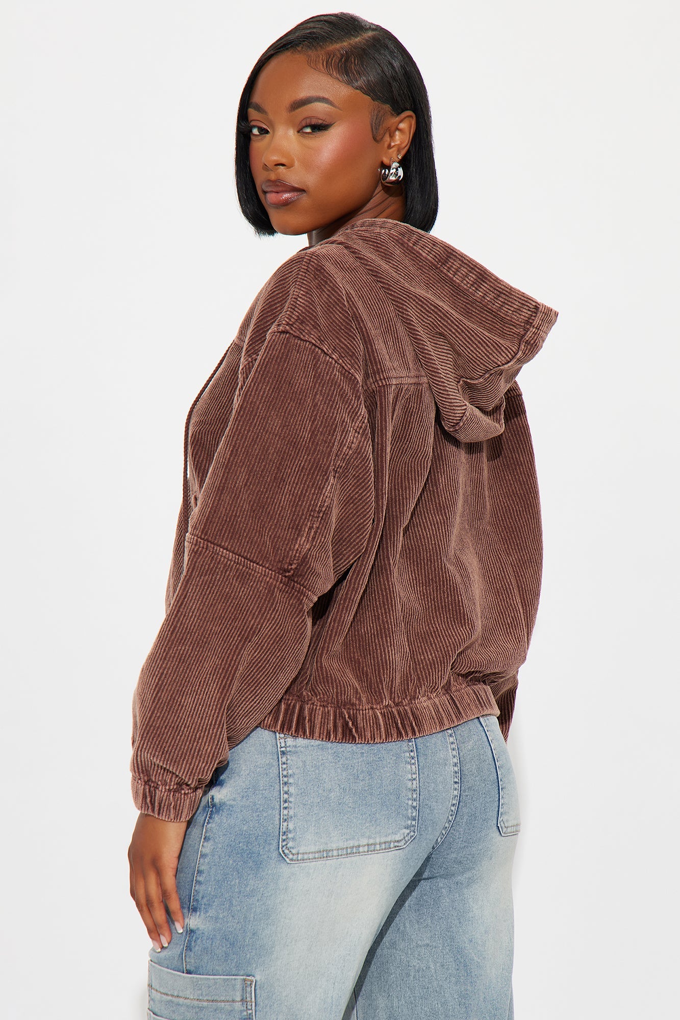 Hit The Road Corduroy Bomber Jacket - Brown