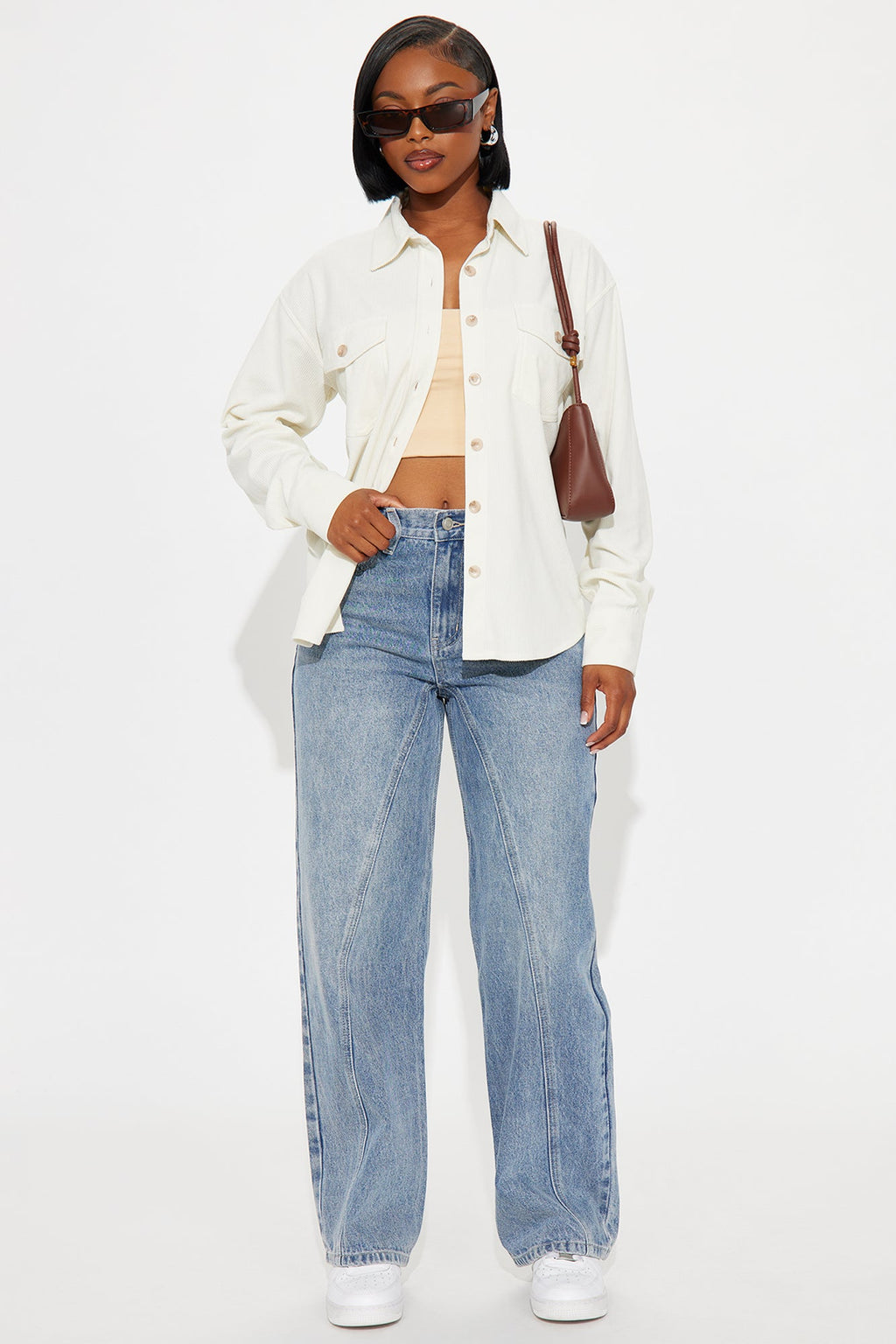Seams Like Fun Straight Leg Jeans - Light Wash
