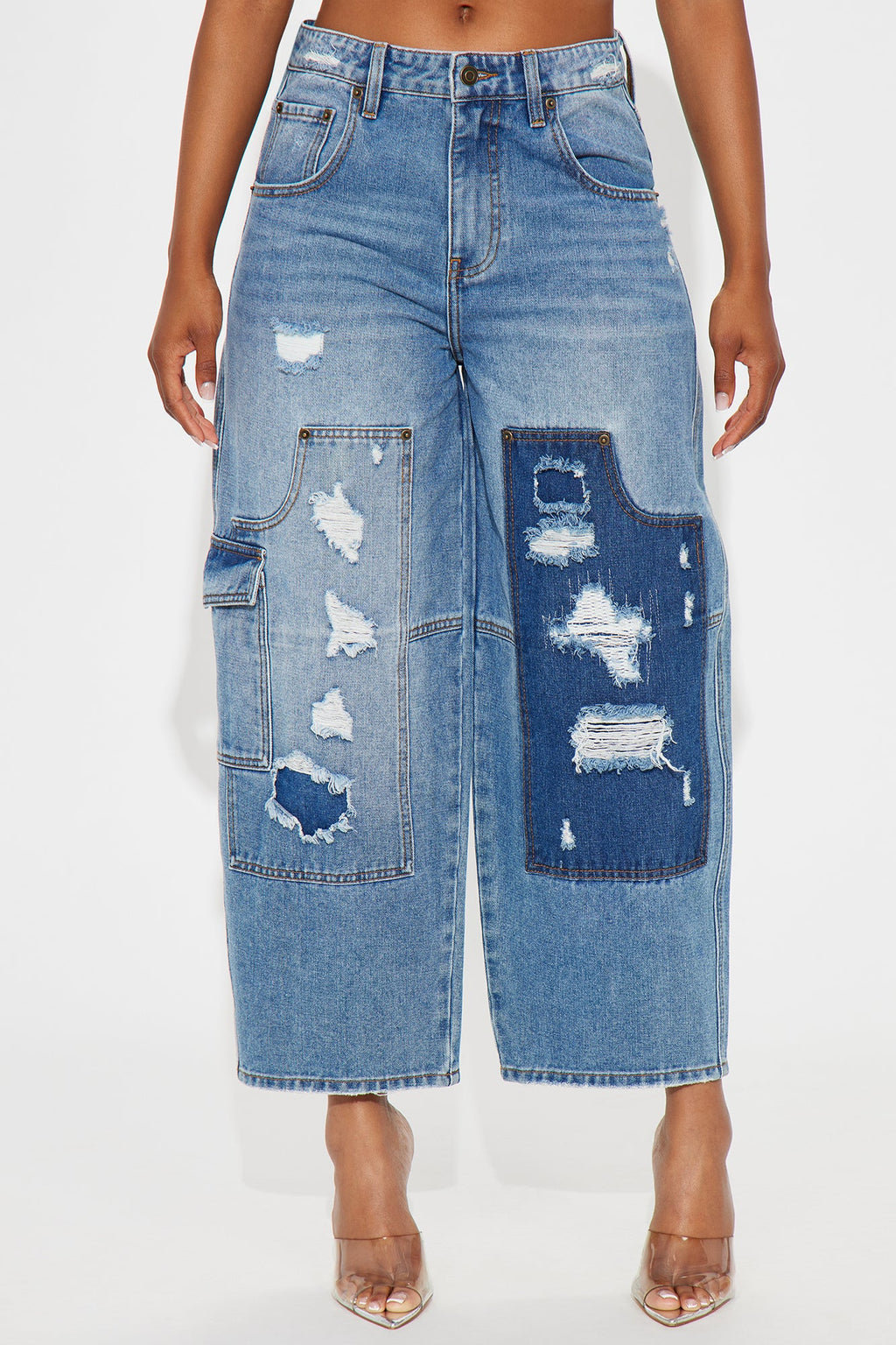 Beckton Barrel Leg - Medium Wash