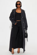 New York Days Denim Coat - Black Wash