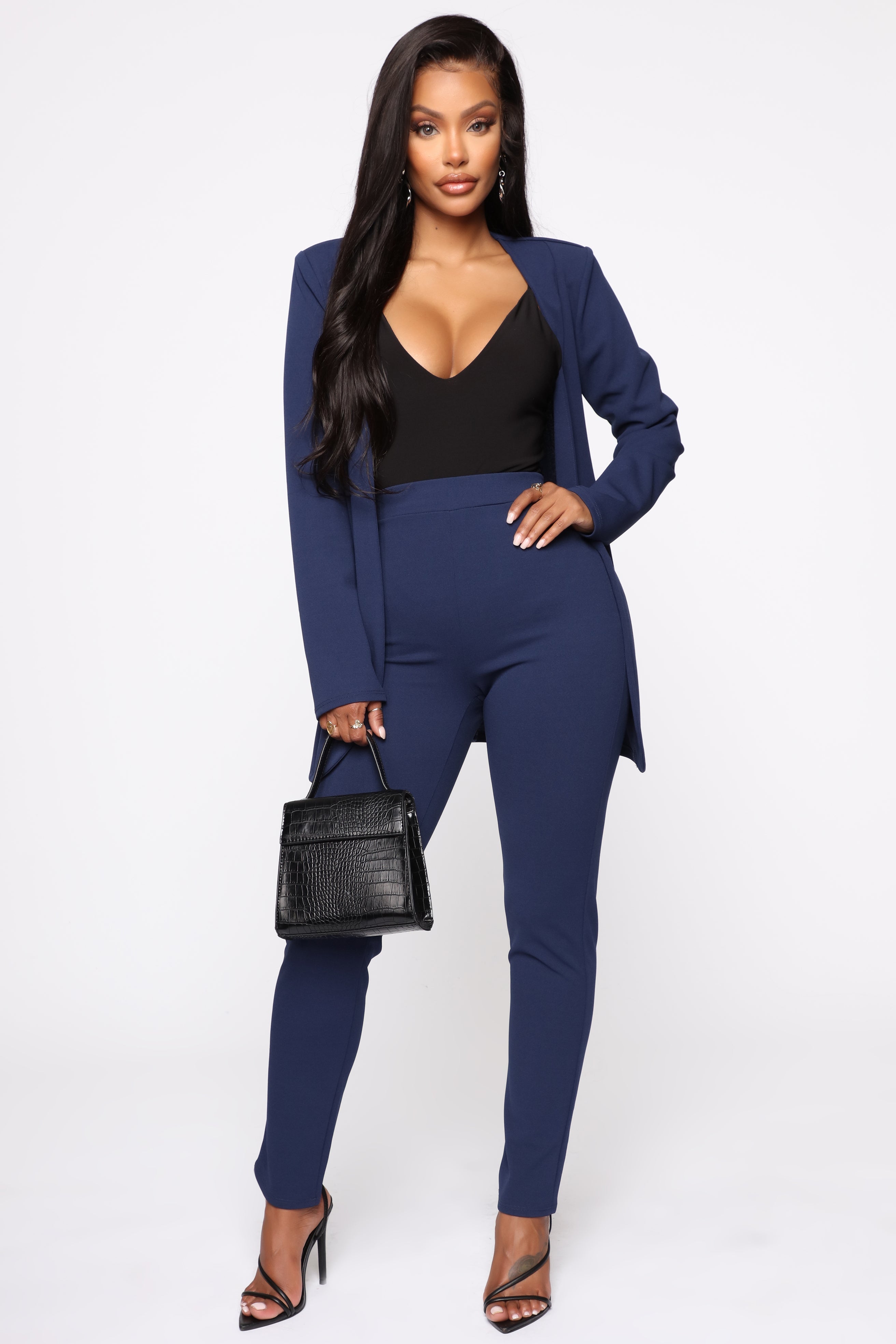 Payin' It Forward Blazer Set - Navy